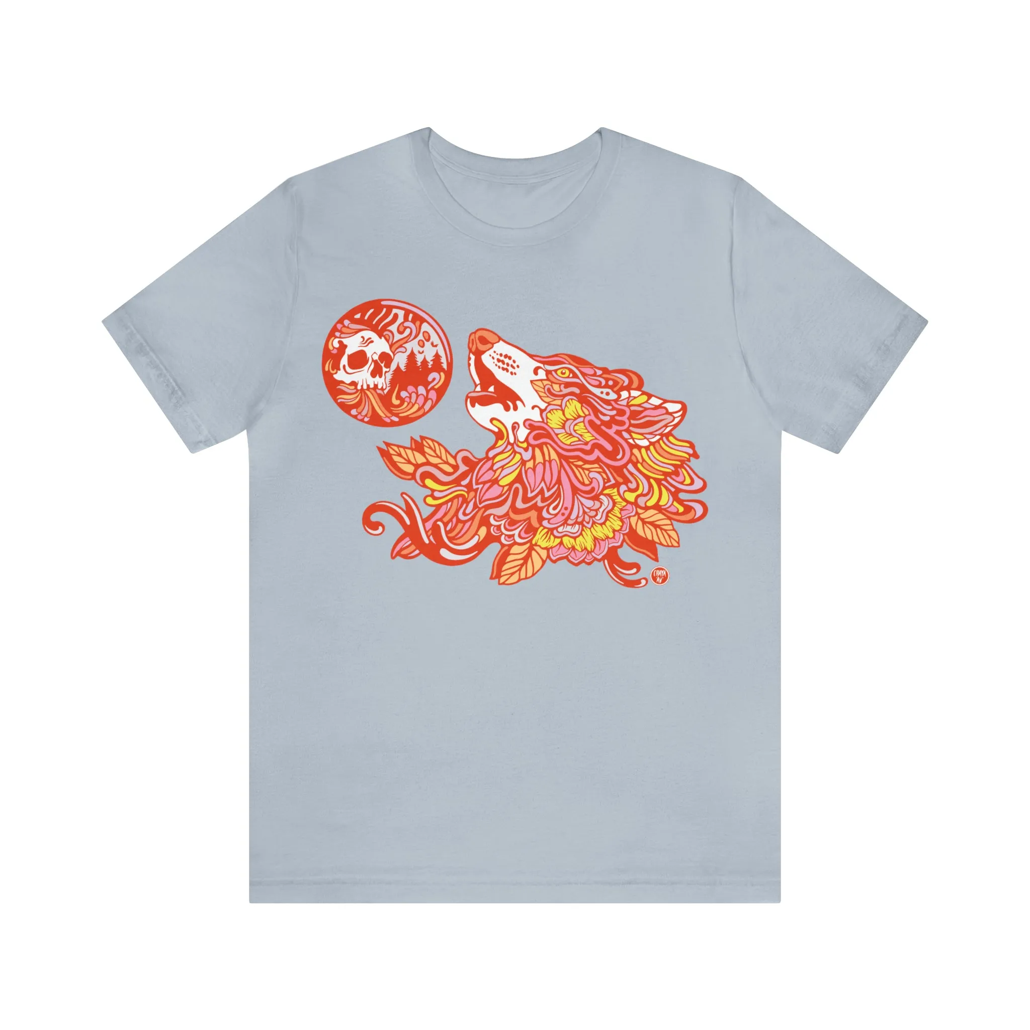 Howl-O-Ween (ORNG) by Chaya Av Unisex Short Sleeve T-Shirt DTG (16 Colors Available)