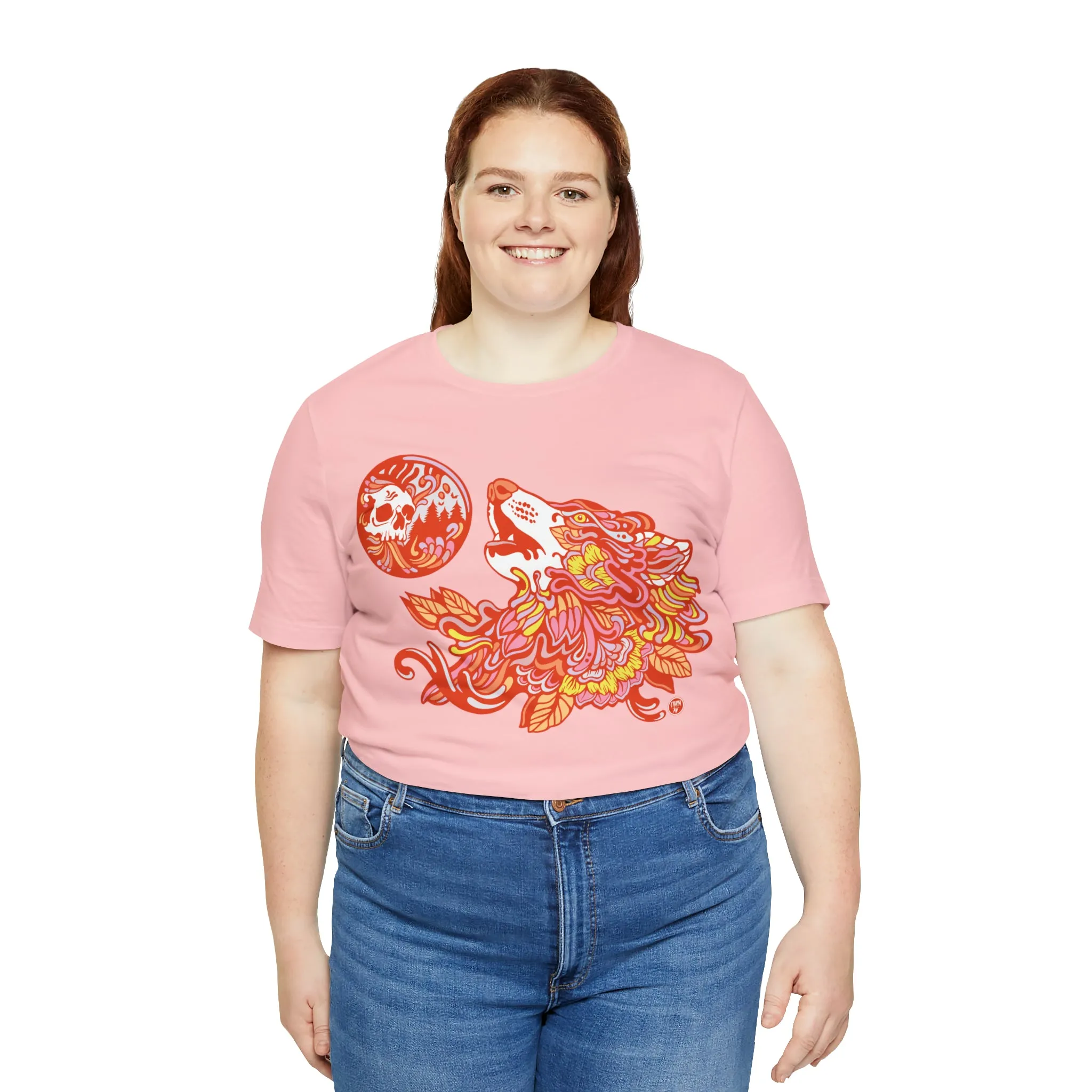 Howl-O-Ween (ORNG) by Chaya Av Unisex Short Sleeve T-Shirt DTG (16 Colors Available)