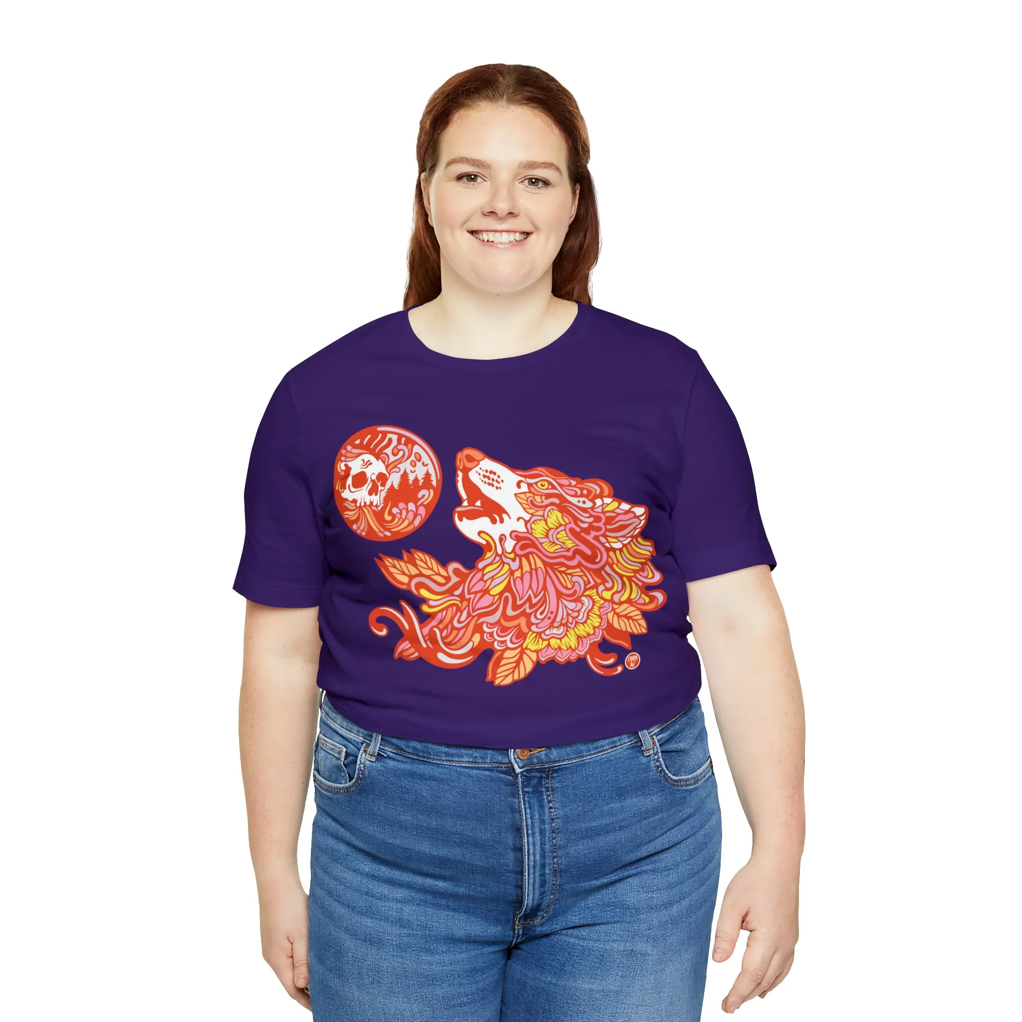Howl-O-Ween (ORNG) by Chaya Av Unisex Short Sleeve T-Shirt DTG (16 Colors Available)