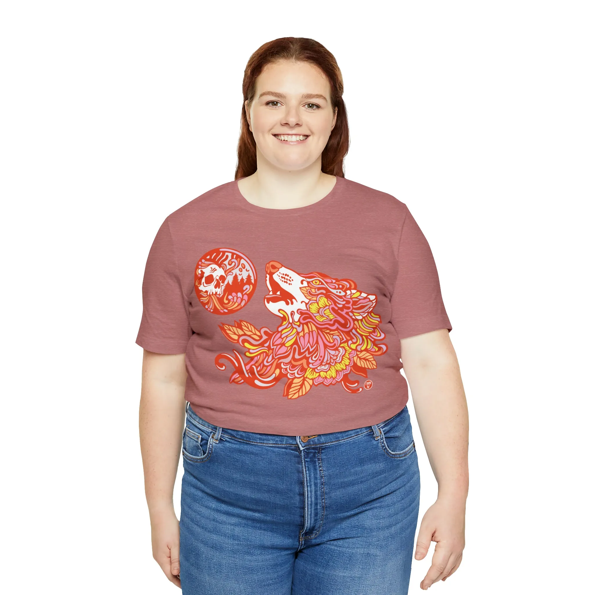 Howl-O-Ween (ORNG) by Chaya Av Unisex Short Sleeve T-Shirt DTG (16 Colors Available)