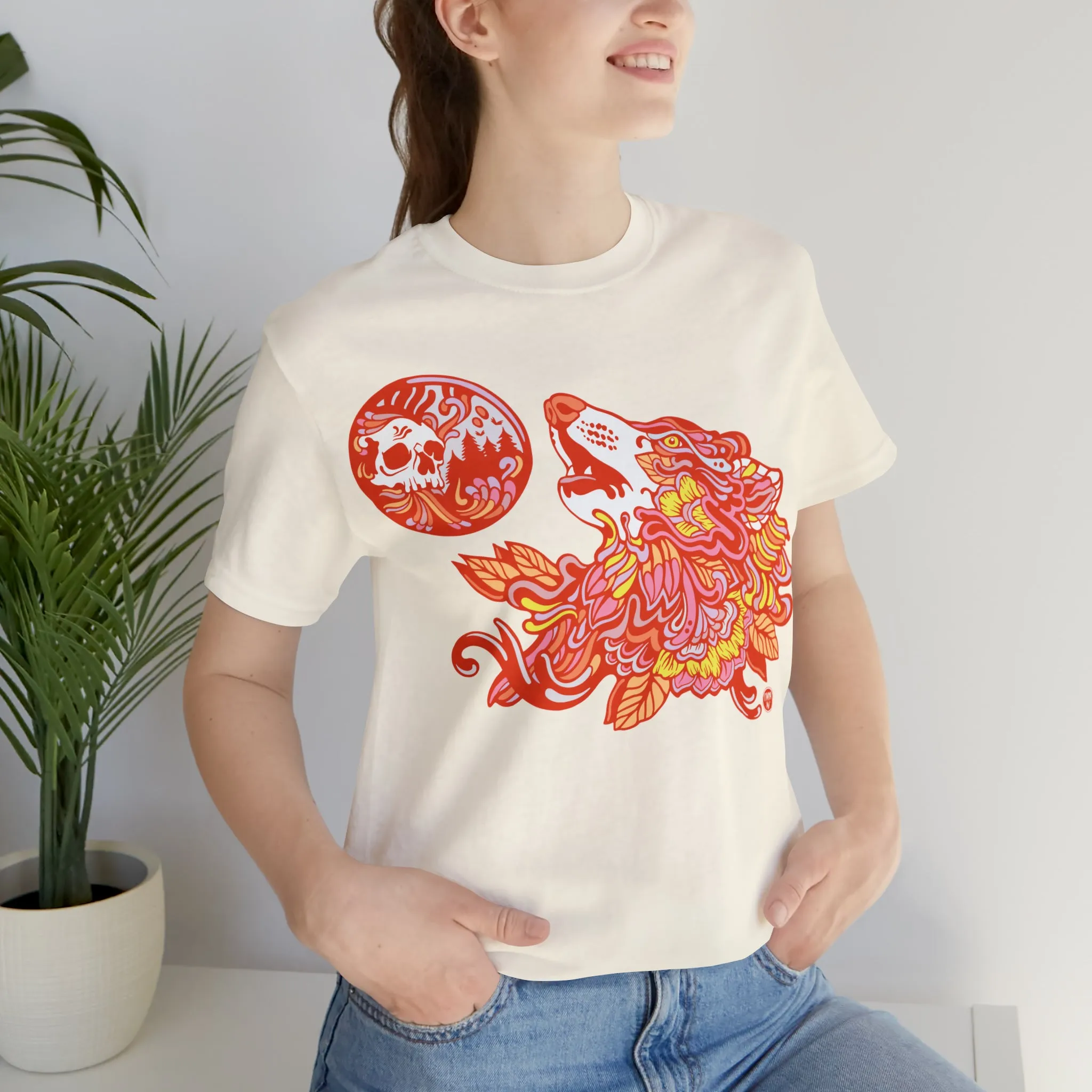 Howl-O-Ween (ORNG) by Chaya Av Unisex Short Sleeve T-Shirt DTG (16 Colors Available)