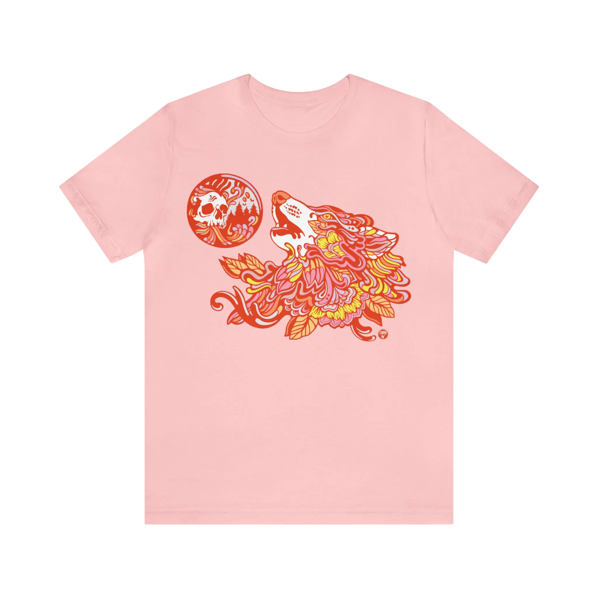 Howl-O-Ween (ORNG) by Chaya Av Unisex Short Sleeve T-Shirt DTG (16 Colors Available)