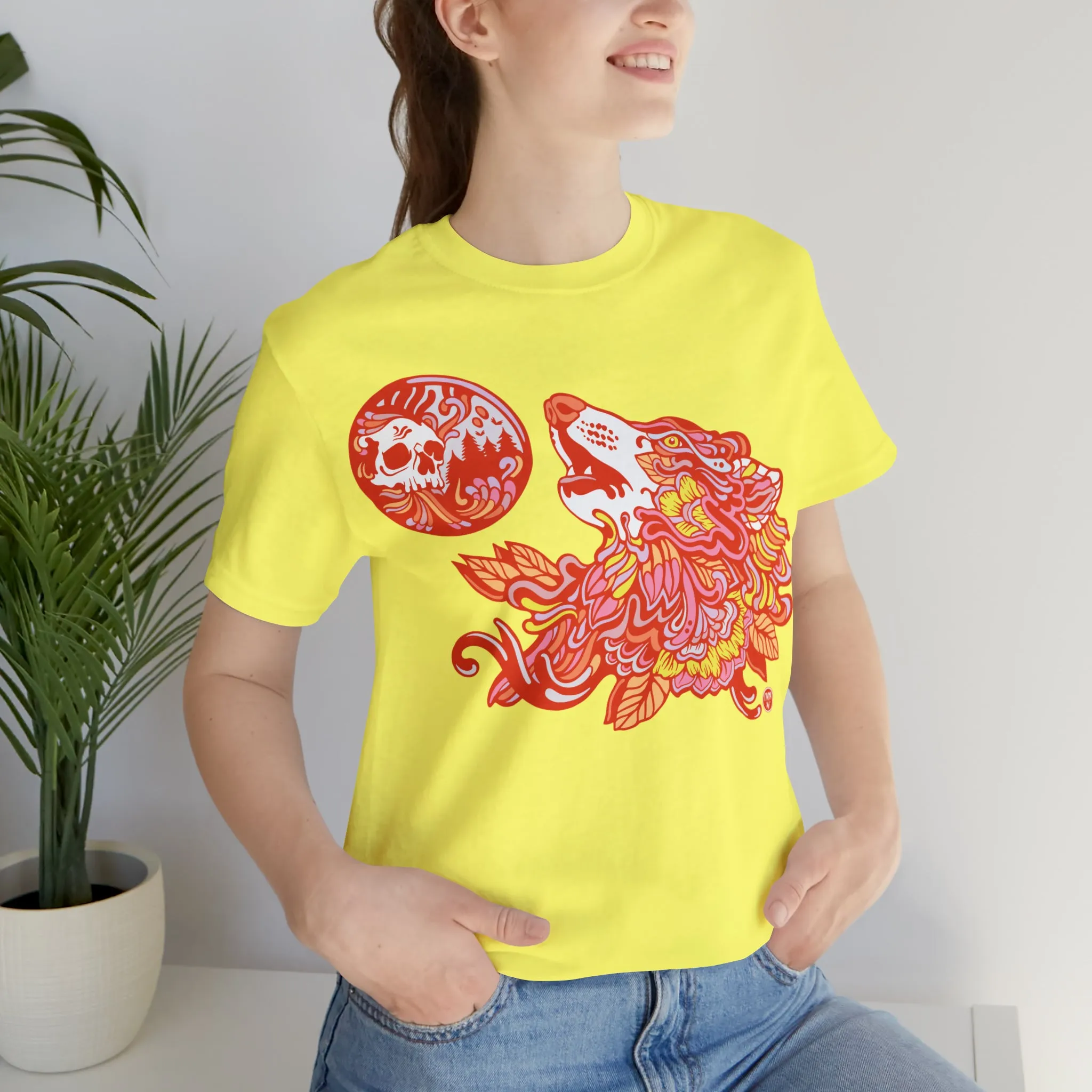 Howl-O-Ween (ORNG) by Chaya Av Unisex Short Sleeve T-Shirt DTG (16 Colors Available)