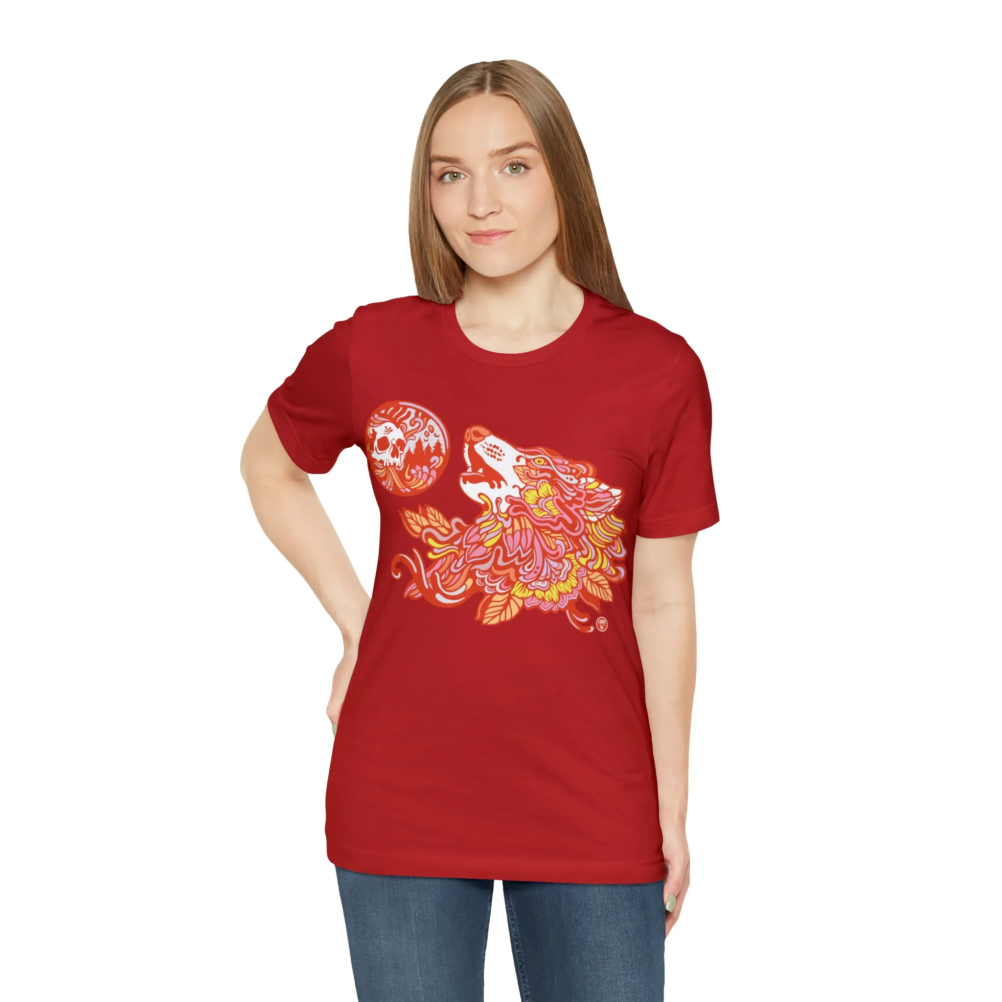 Howl-O-Ween (ORNG) by Chaya Av Unisex Short Sleeve T-Shirt DTG (16 Colors Available)