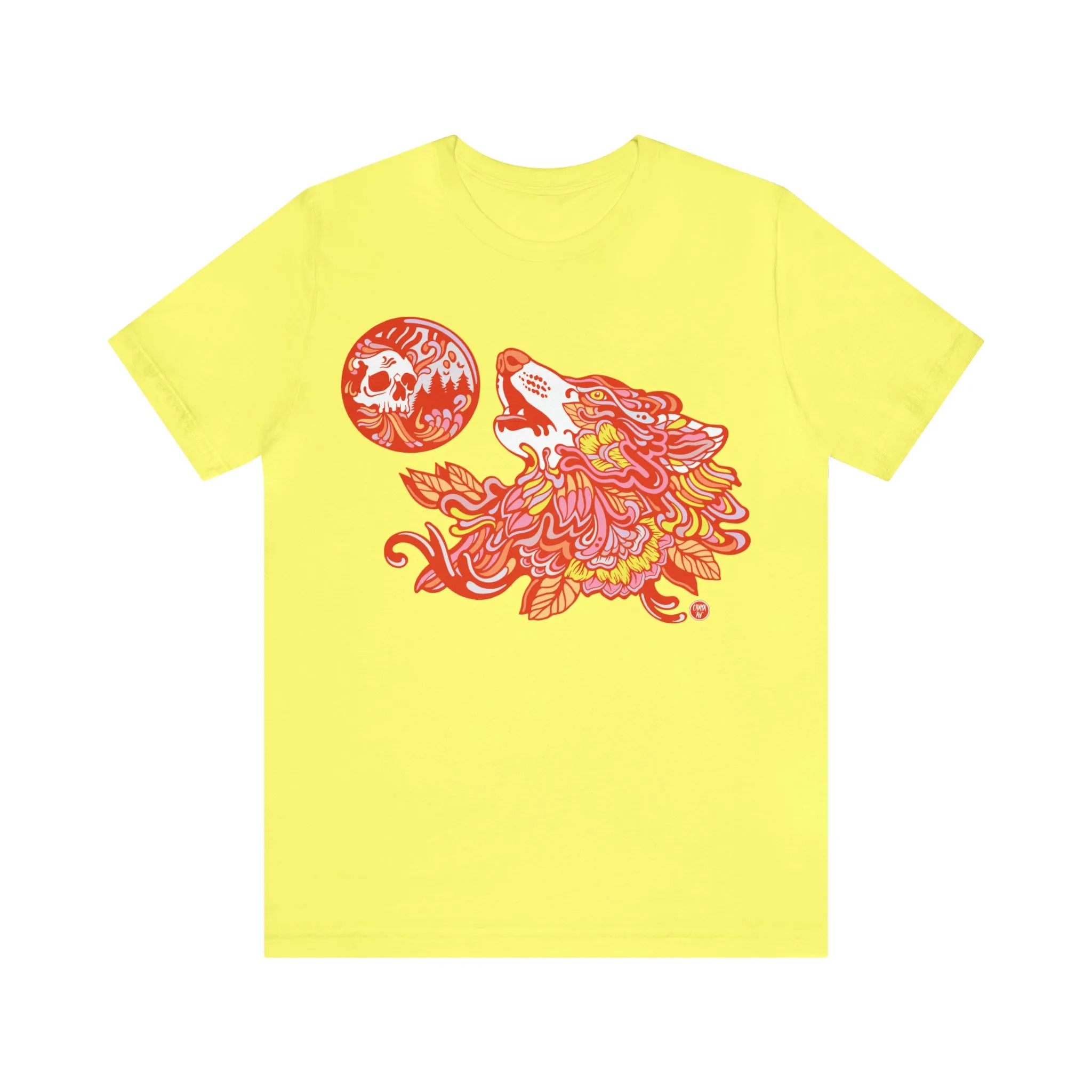 Howl-O-Ween (ORNG) by Chaya Av Unisex Short Sleeve T-Shirt DTG (16 Colors Available)