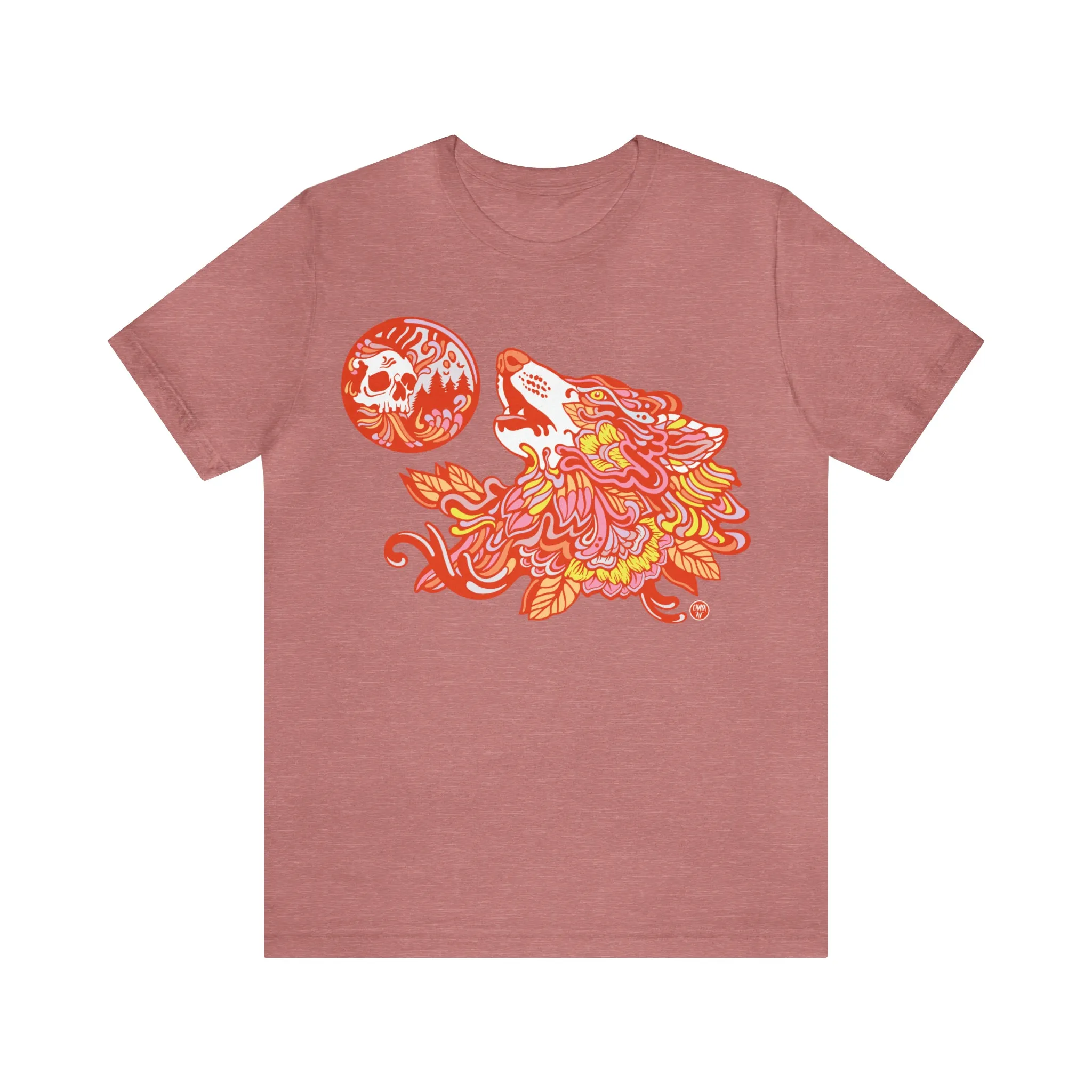 Howl-O-Ween (ORNG) by Chaya Av Unisex Short Sleeve T-Shirt DTG (16 Colors Available)