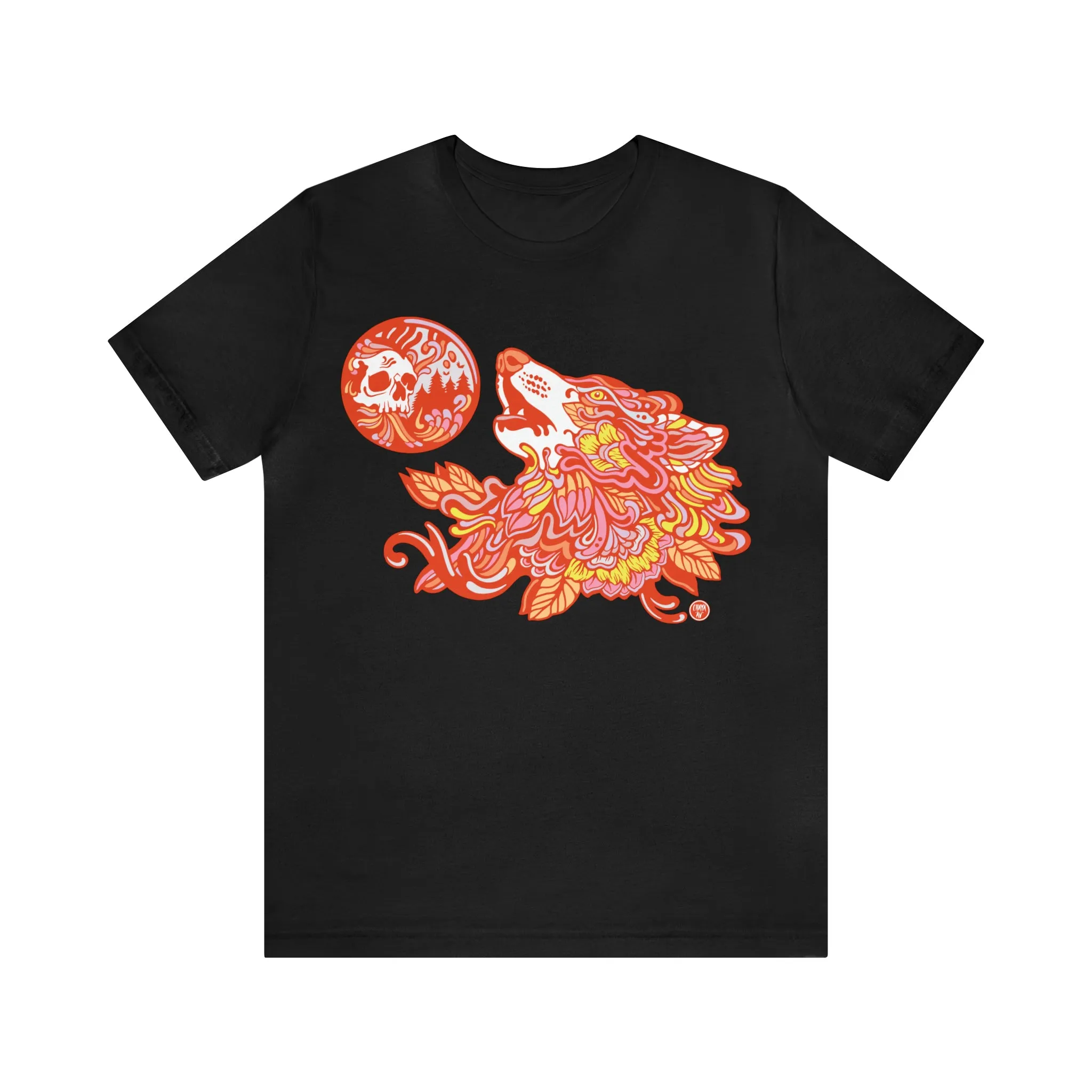 Howl-O-Ween (ORNG) by Chaya Av Unisex Short Sleeve T-Shirt DTG (16 Colors Available)