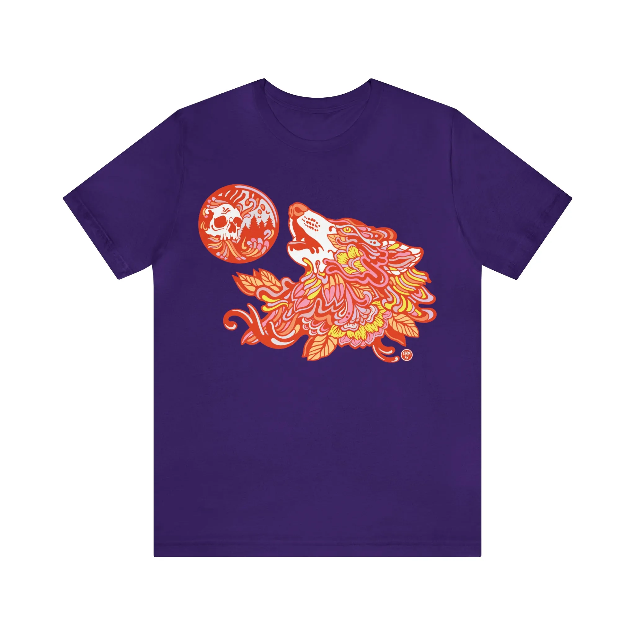 Howl-O-Ween (ORNG) by Chaya Av Unisex Short Sleeve T-Shirt DTG (16 Colors Available)