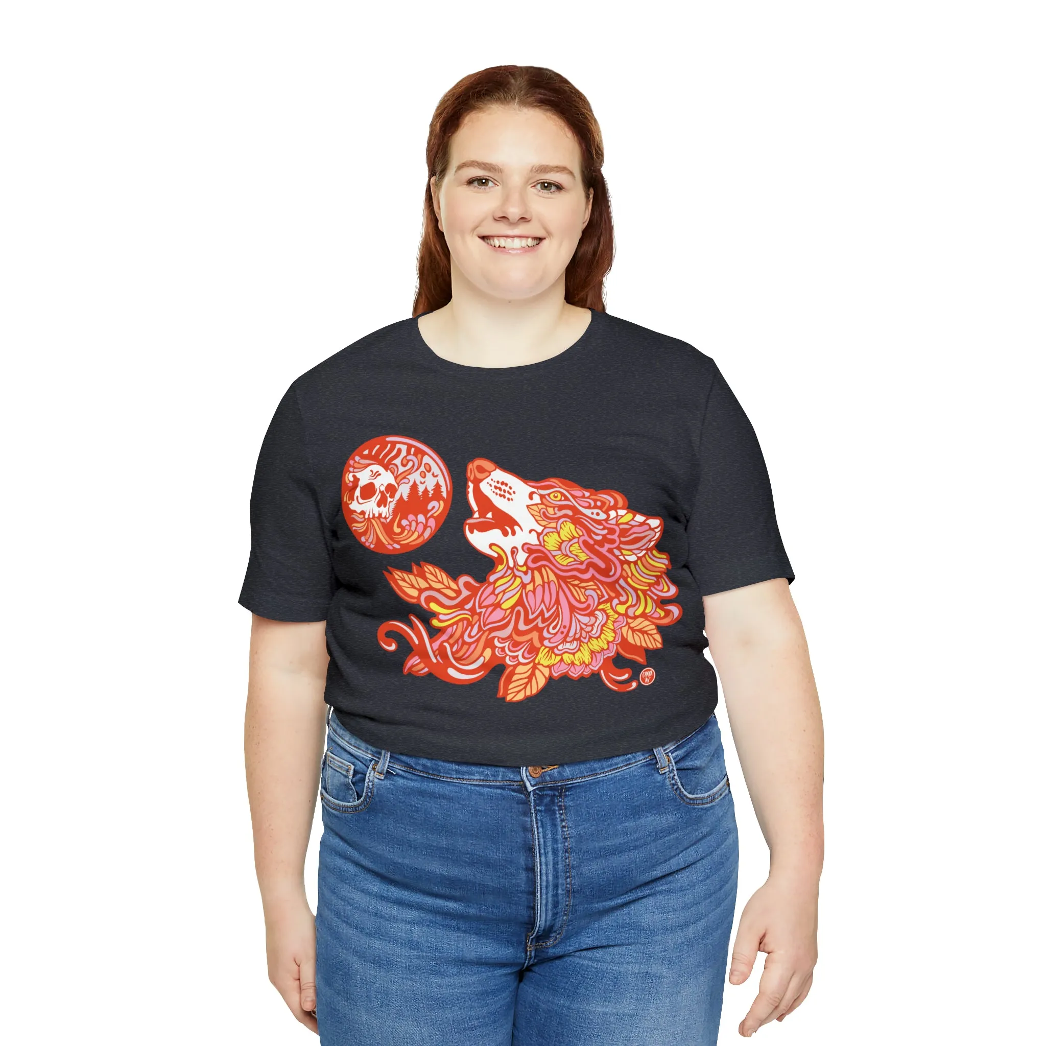 Howl-O-Ween (ORNG) by Chaya Av Unisex Short Sleeve T-Shirt DTG (16 Colors Available)