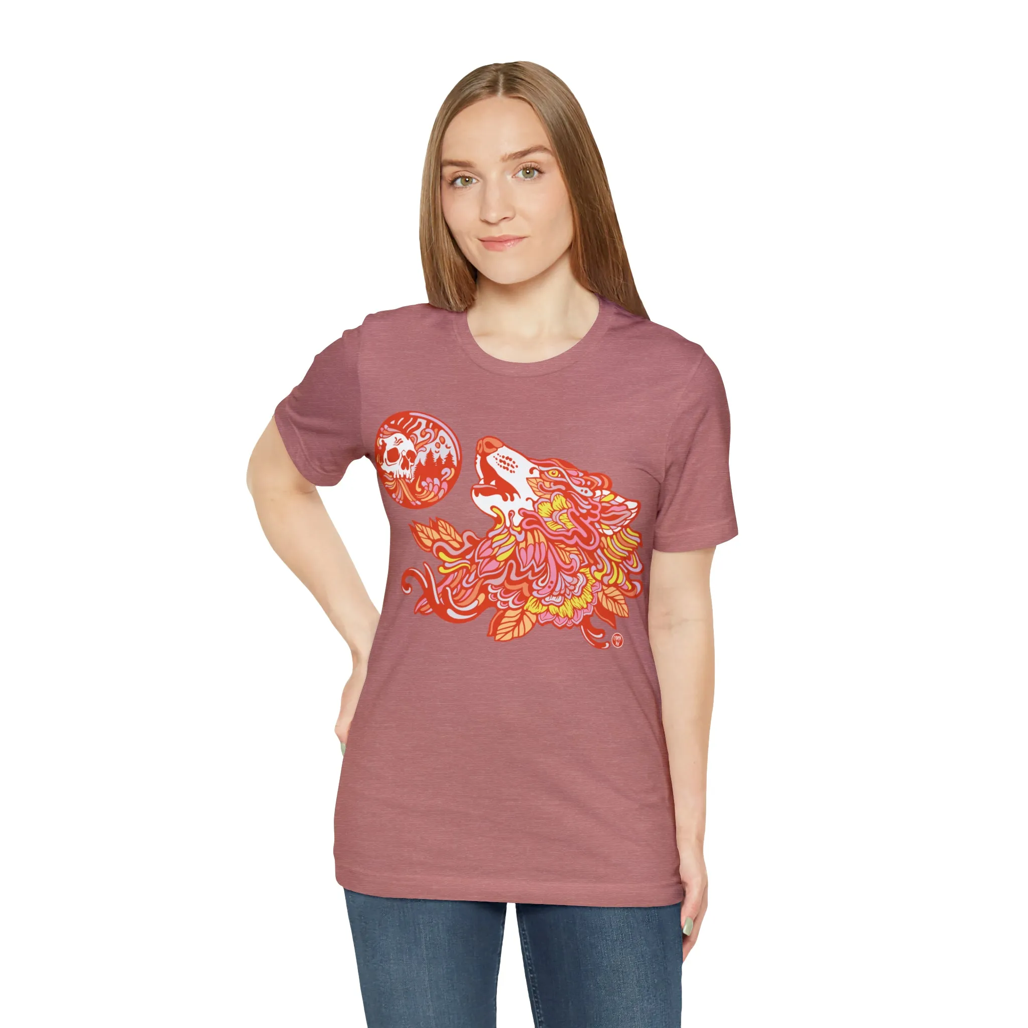 Howl-O-Ween (ORNG) by Chaya Av Unisex Short Sleeve T-Shirt DTG (16 Colors Available)