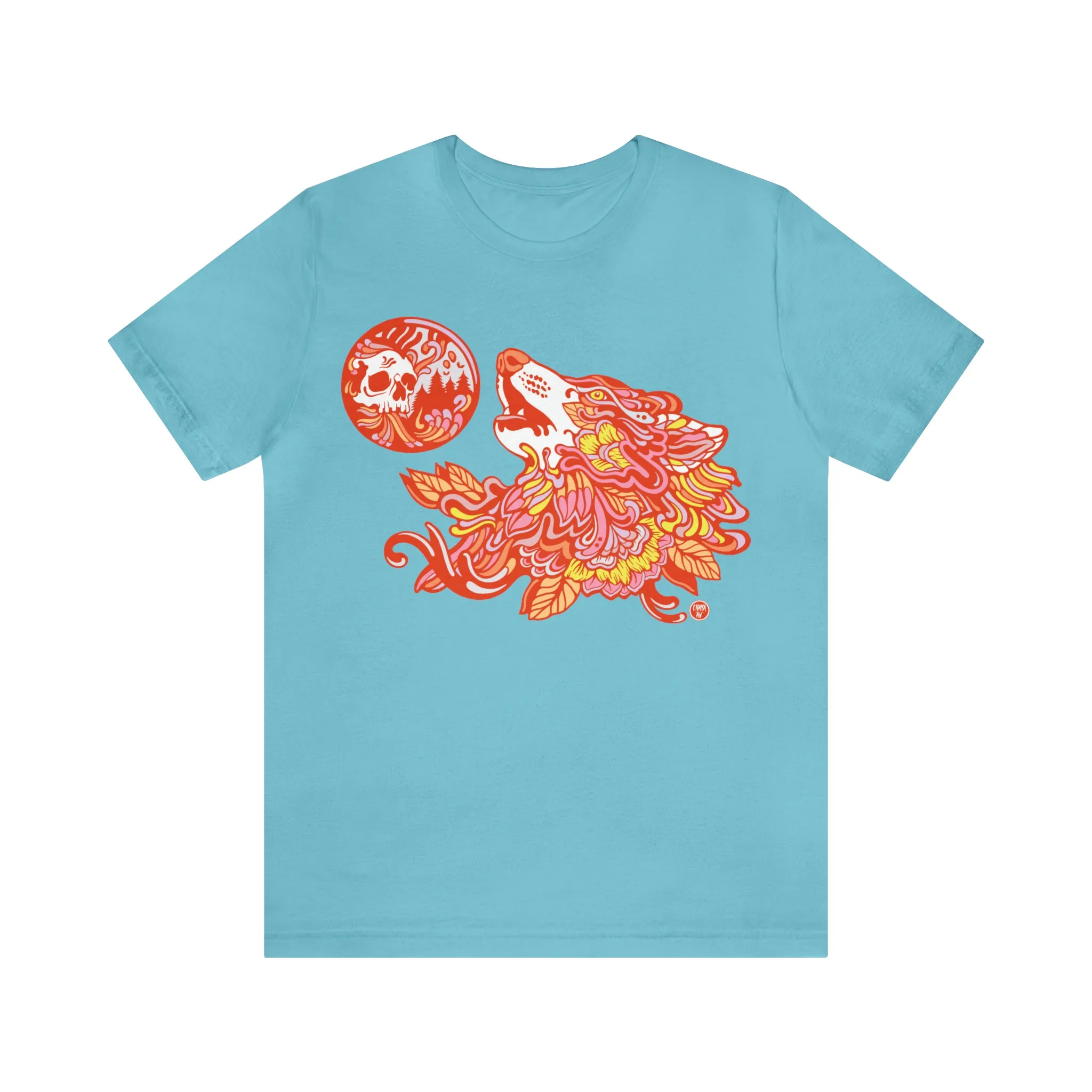Howl-O-Ween (ORNG) by Chaya Av Unisex Short Sleeve T-Shirt DTG (16 Colors Available)