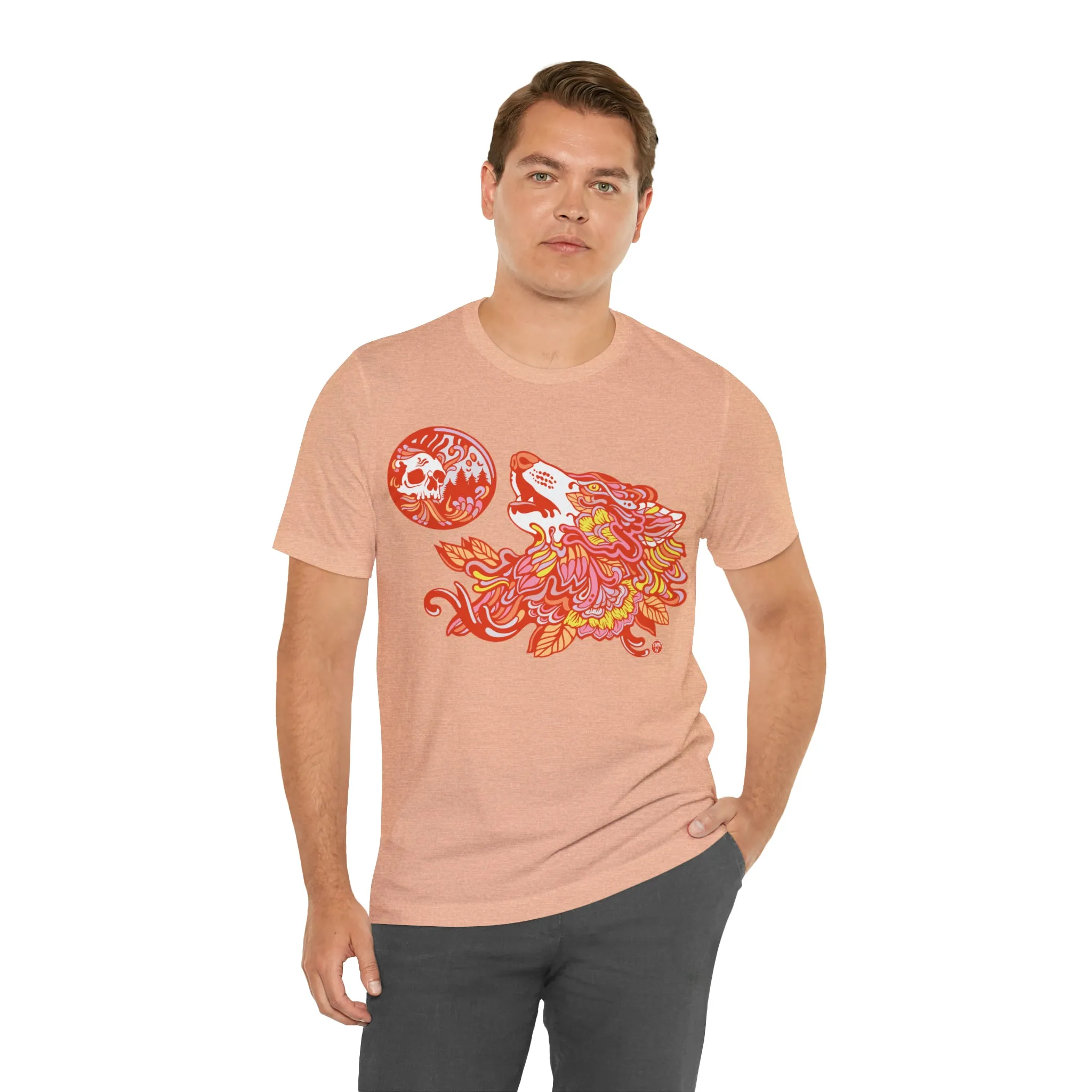 Howl-O-Ween (ORNG) by Chaya Av Unisex Short Sleeve T-Shirt DTG (16 Colors Available)