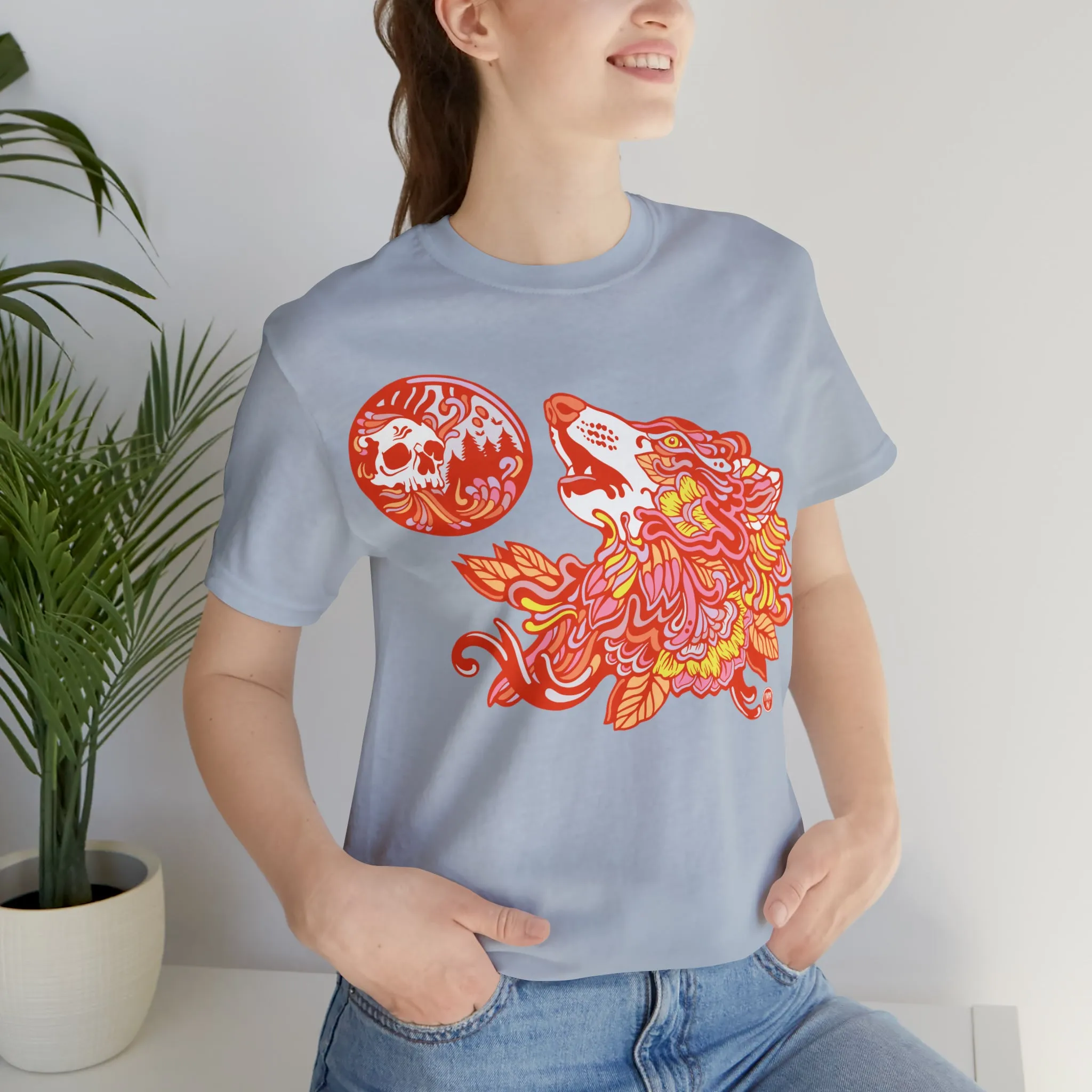 Howl-O-Ween (ORNG) by Chaya Av Unisex Short Sleeve T-Shirt DTG (16 Colors Available)