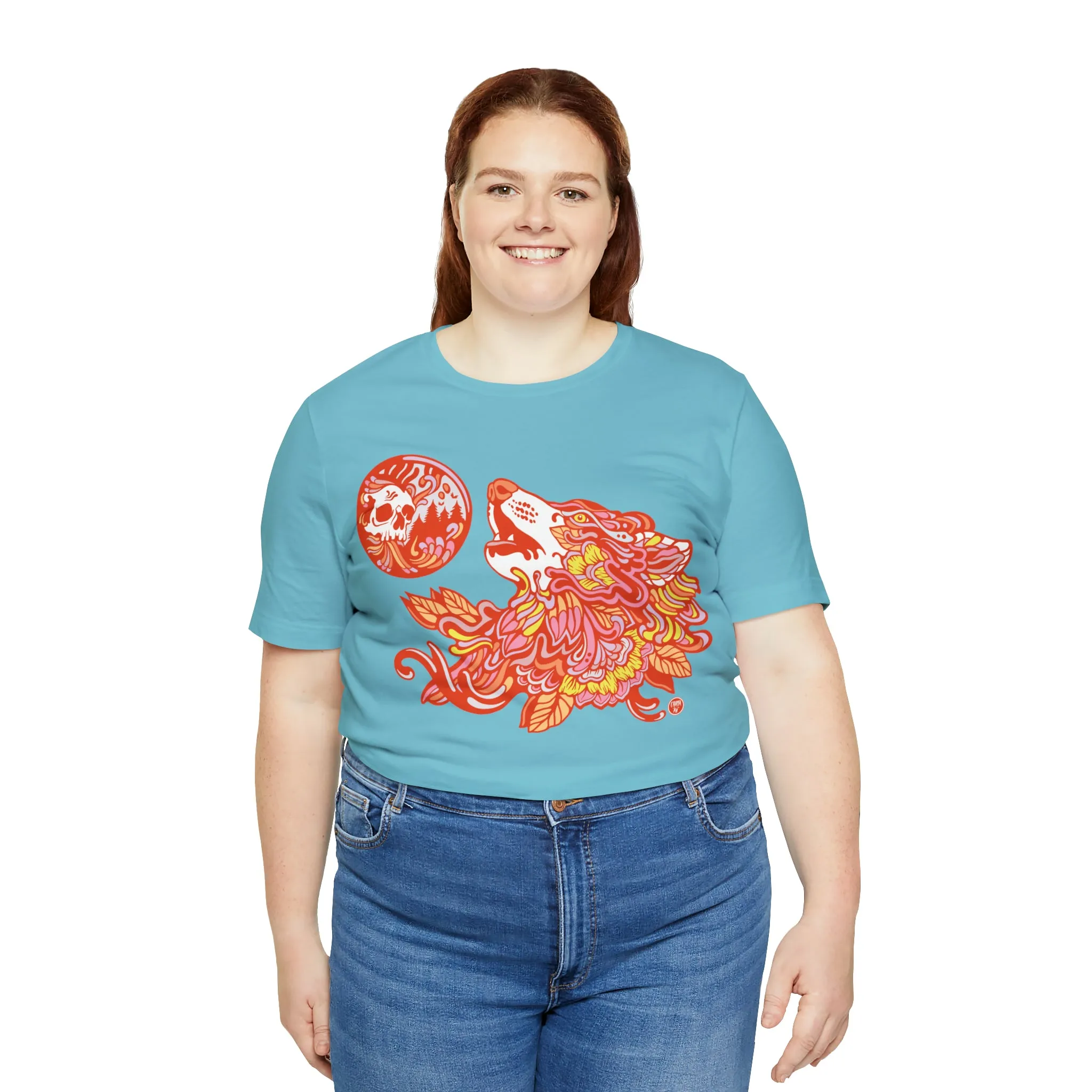 Howl-O-Ween (ORNG) by Chaya Av Unisex Short Sleeve T-Shirt DTG (16 Colors Available)