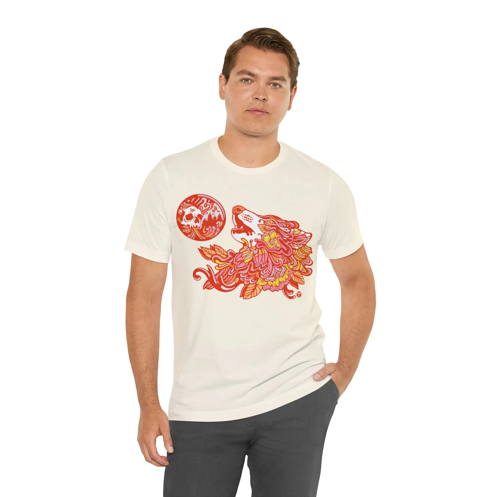Howl-O-Ween (ORNG) by Chaya Av Unisex Short Sleeve T-Shirt DTG (16 Colors Available)