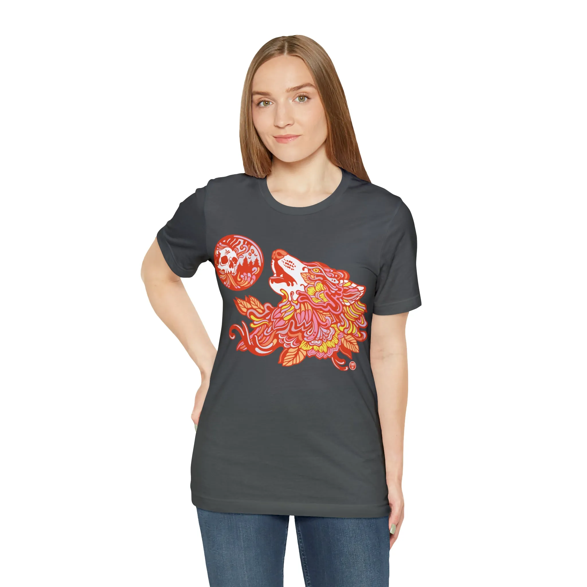 Howl-O-Ween (ORNG) by Chaya Av Unisex Short Sleeve T-Shirt DTG (16 Colors Available)