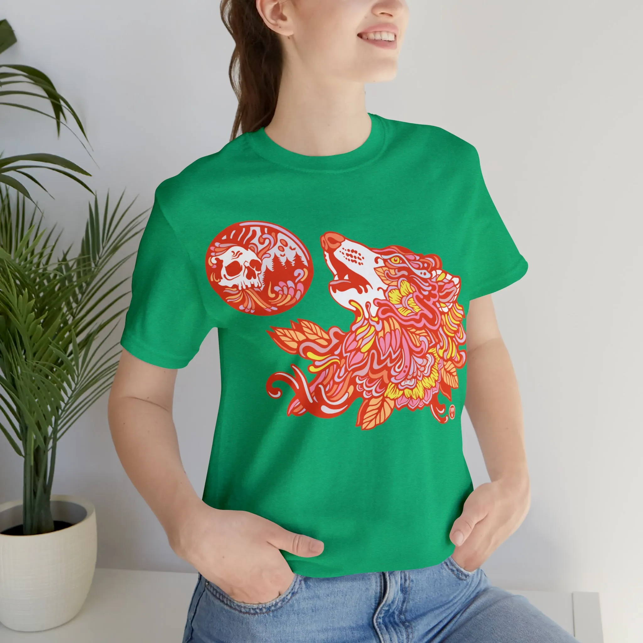 Howl-O-Ween (ORNG) by Chaya Av Unisex Short Sleeve T-Shirt DTG (16 Colors Available)