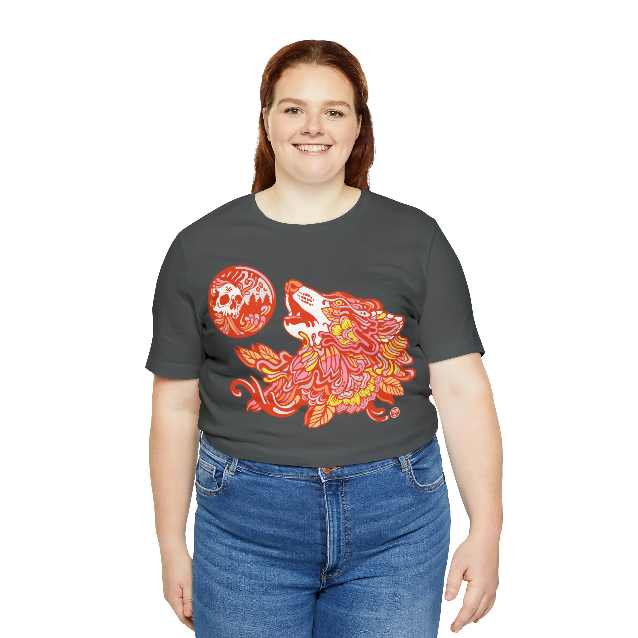 Howl-O-Ween (ORNG) by Chaya Av Unisex Short Sleeve T-Shirt DTG (16 Colors Available)