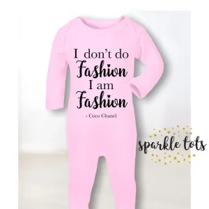 I am Fashion Baby Sleepsuit Romper