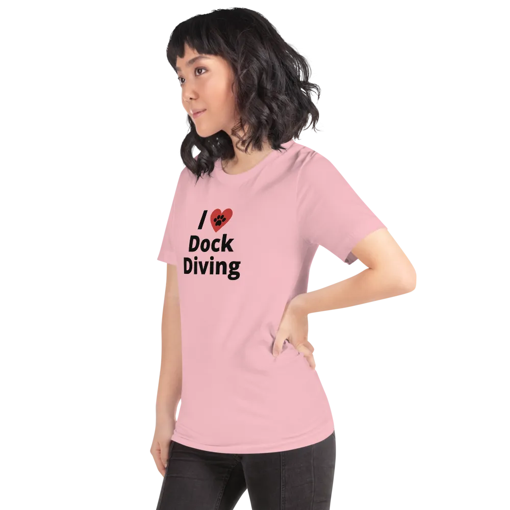 I Heart w/ Paw Dock Diving T-Shirts - Light
