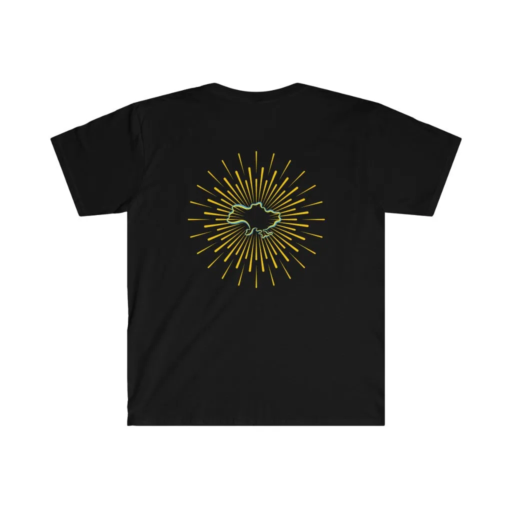 'I Stand With Ukraine' With Map Unisex Softstyle T-Shirt