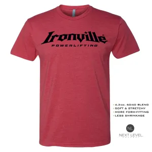 Ironville POWERLIFTING Soft-Blend Fitted Gym T-shirt