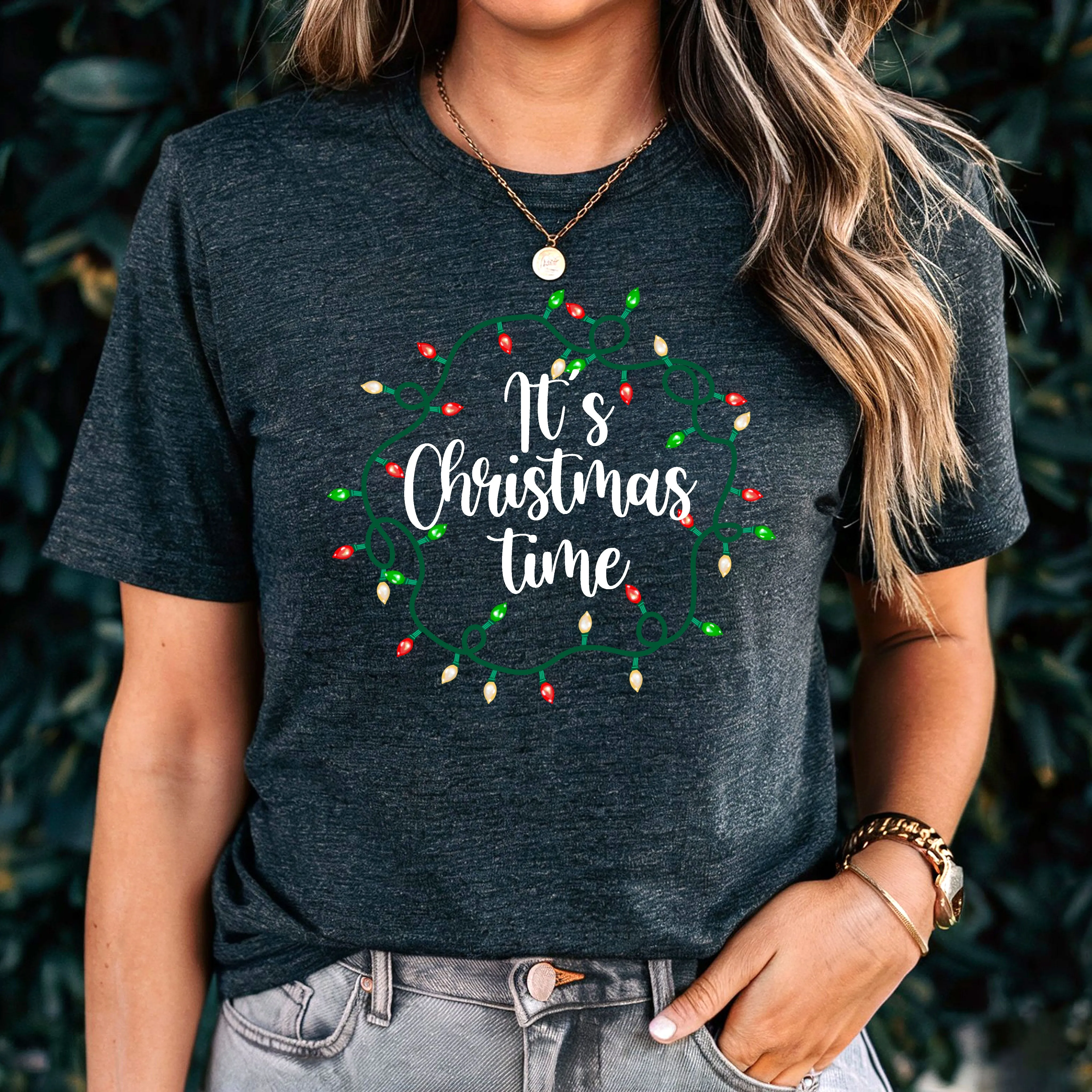 It's Christmas Time Shirt, Merry Christmas T-Shirt, Christmas Lights Shirt, Christmas Lights T-Shirt, Christmas Shirt, Christmas Gift