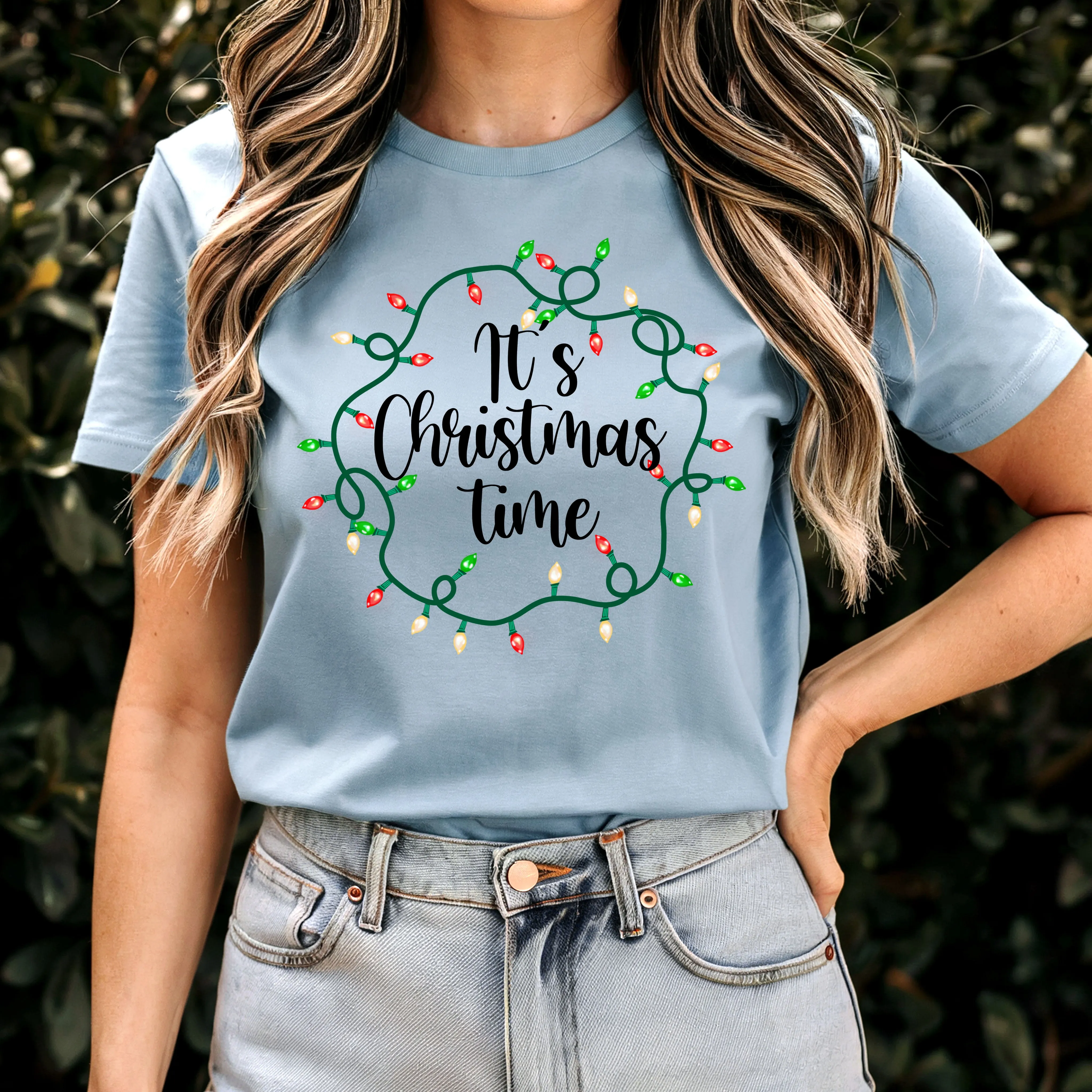 It's Christmas Time Shirt, Merry Christmas T-Shirt, Christmas Lights Shirt, Christmas Lights T-Shirt, Christmas Shirt, Christmas Gift