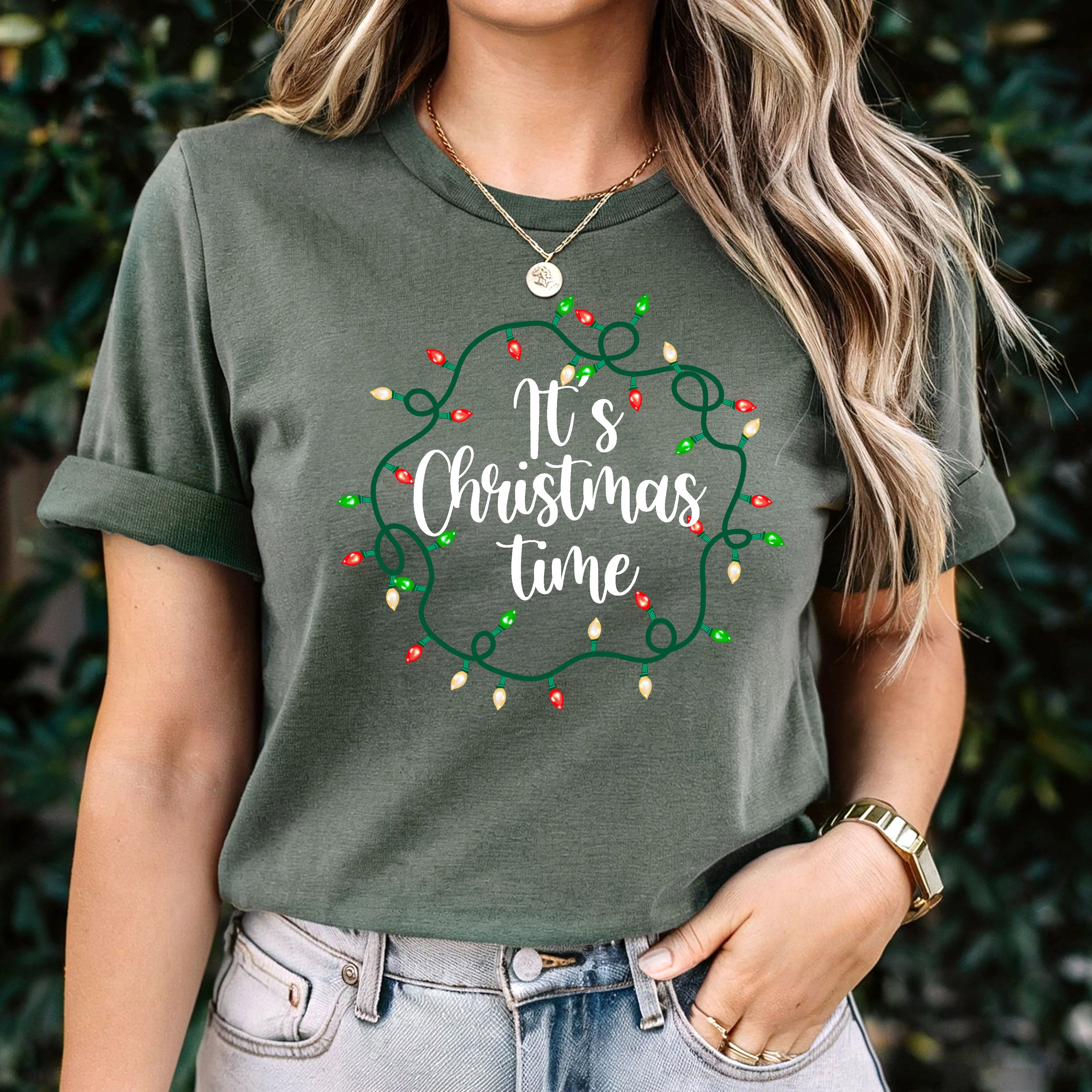 It's Christmas Time Shirt, Merry Christmas T-Shirt, Christmas Lights Shirt, Christmas Lights T-Shirt, Christmas Shirt, Christmas Gift
