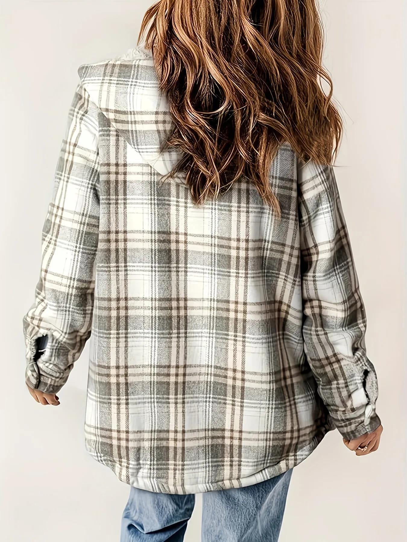 Ivelisse | Jacket with check pattern and zipper