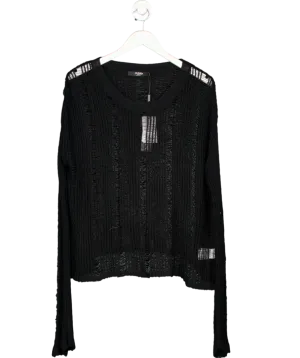 jaded Black Loose Knit Jumper UK M
