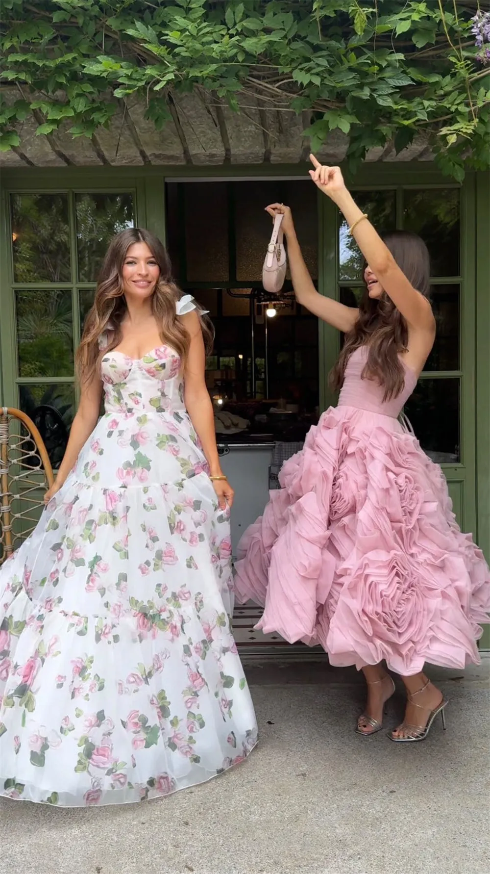 JazzHer Tulle Floral A-Line robes de soirée Ankle-Length Strapless Sleeveless Evening Dresses Valentines Day Formal Wedding Dress-(PRE-ORDER)