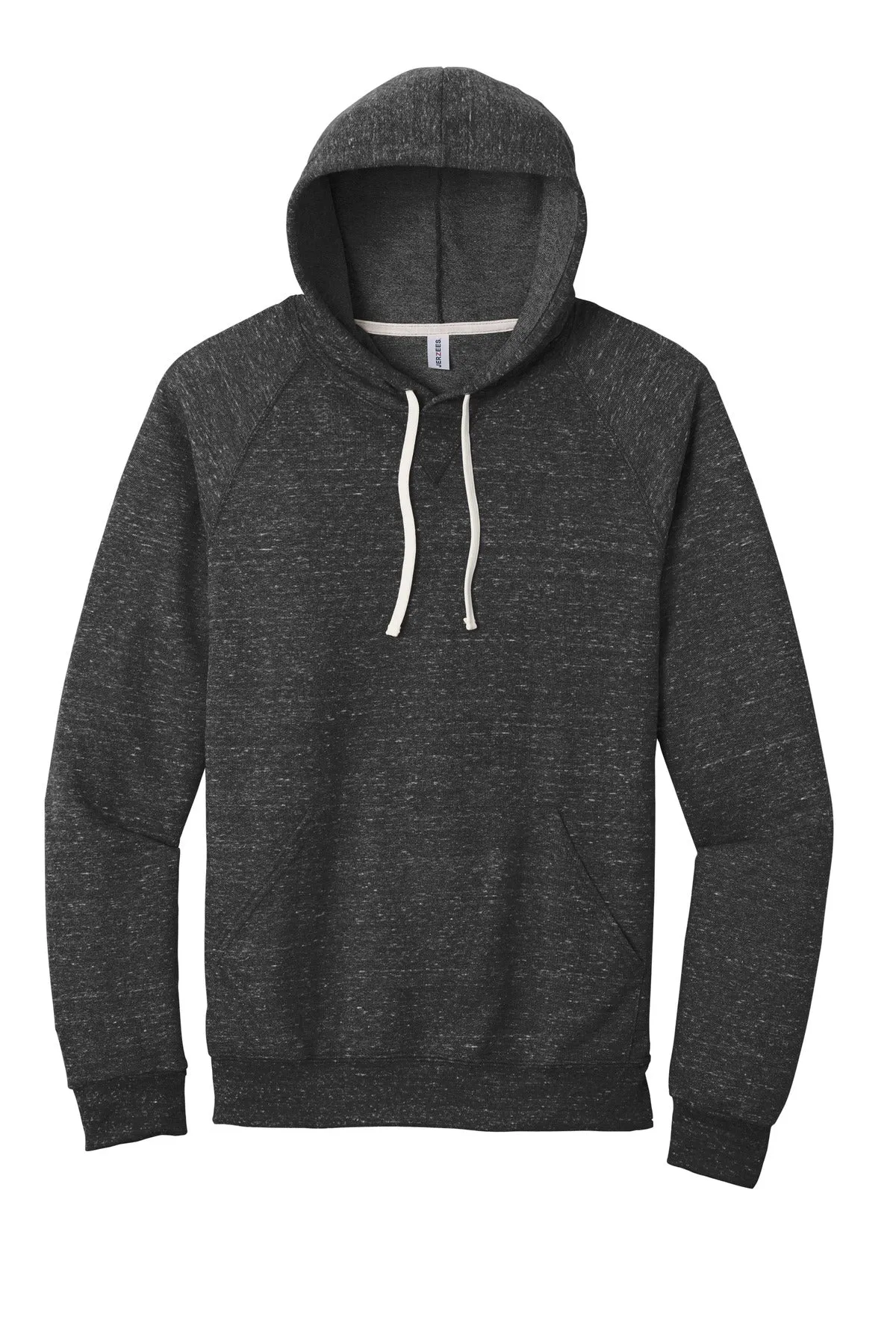 Jerzees  Snow Heather French Terry Raglan Hoodie 90M Black Ink