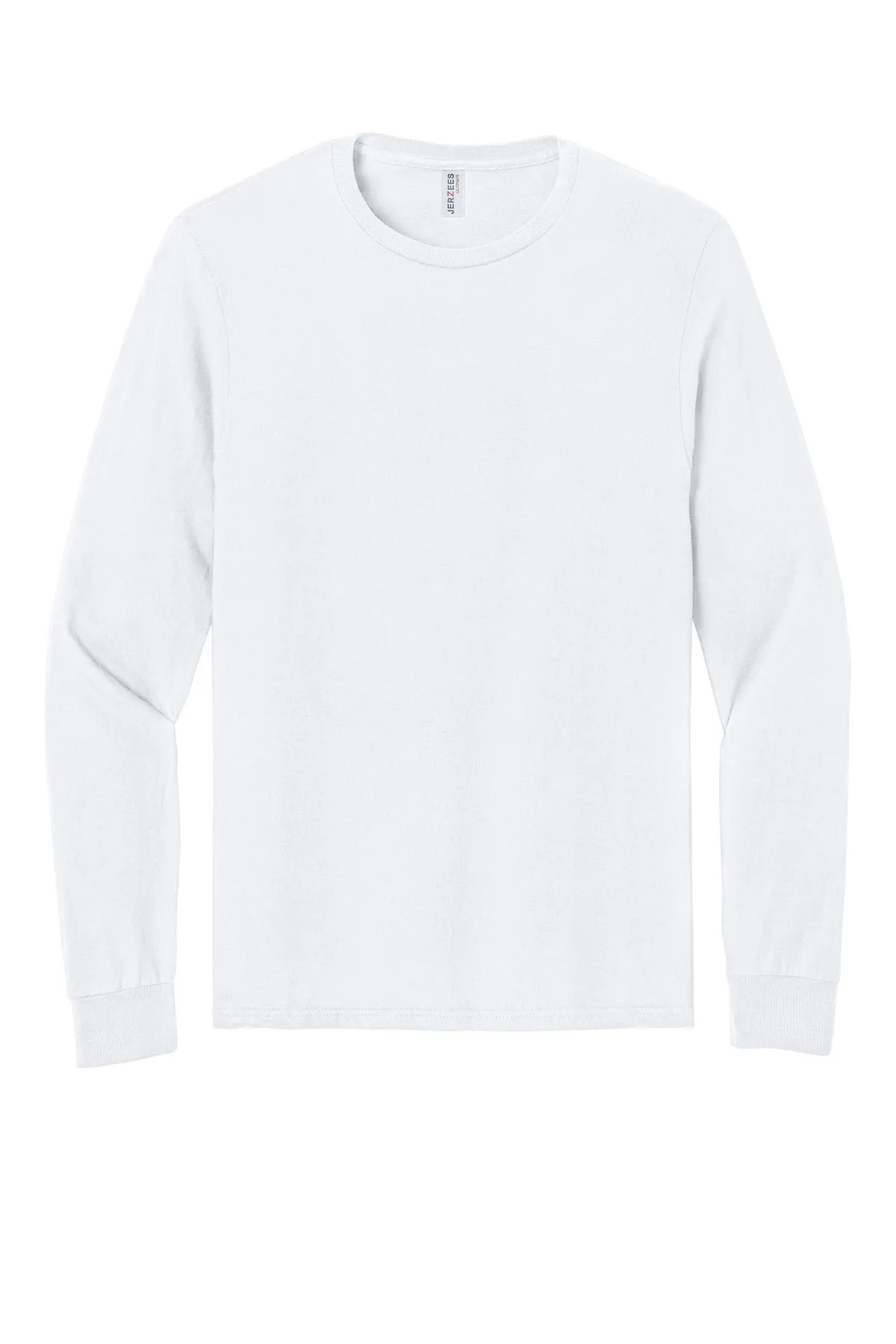Jerzees Ultimate Unisex Ring Spun Long Sleeve T-Shirt IC46L White