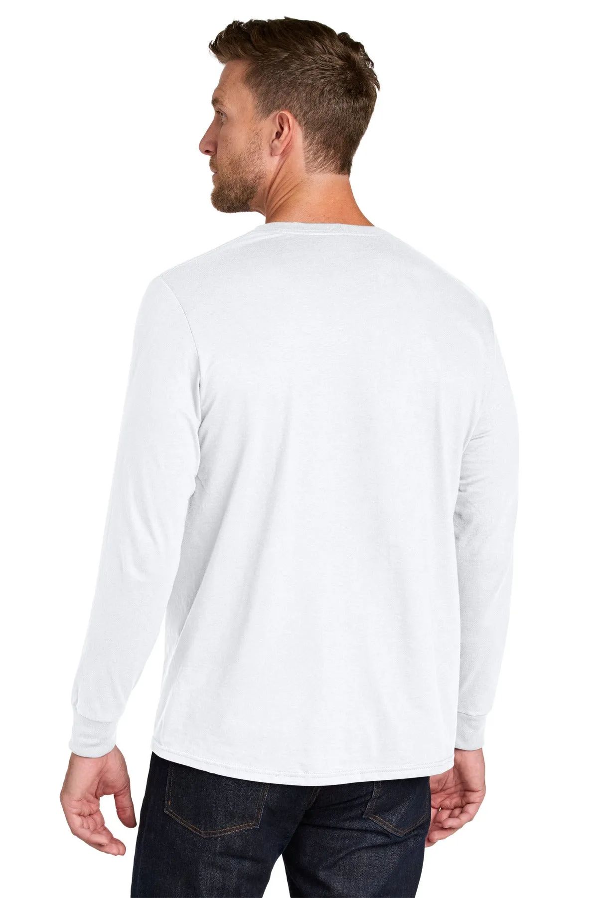 Jerzees Ultimate Unisex Ring Spun Long Sleeve T-Shirt IC46L White