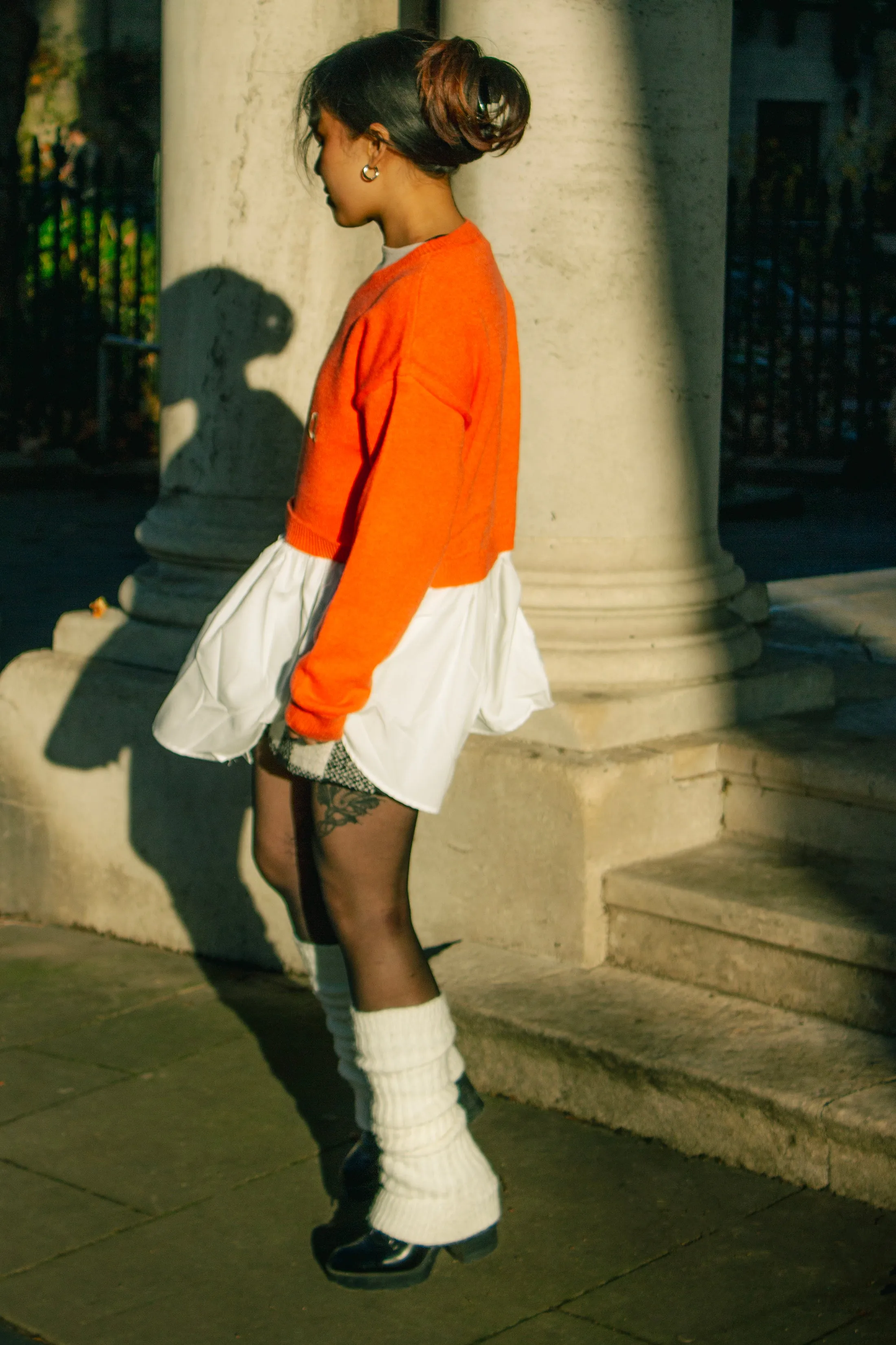 Jumper Shirt Layered Knit