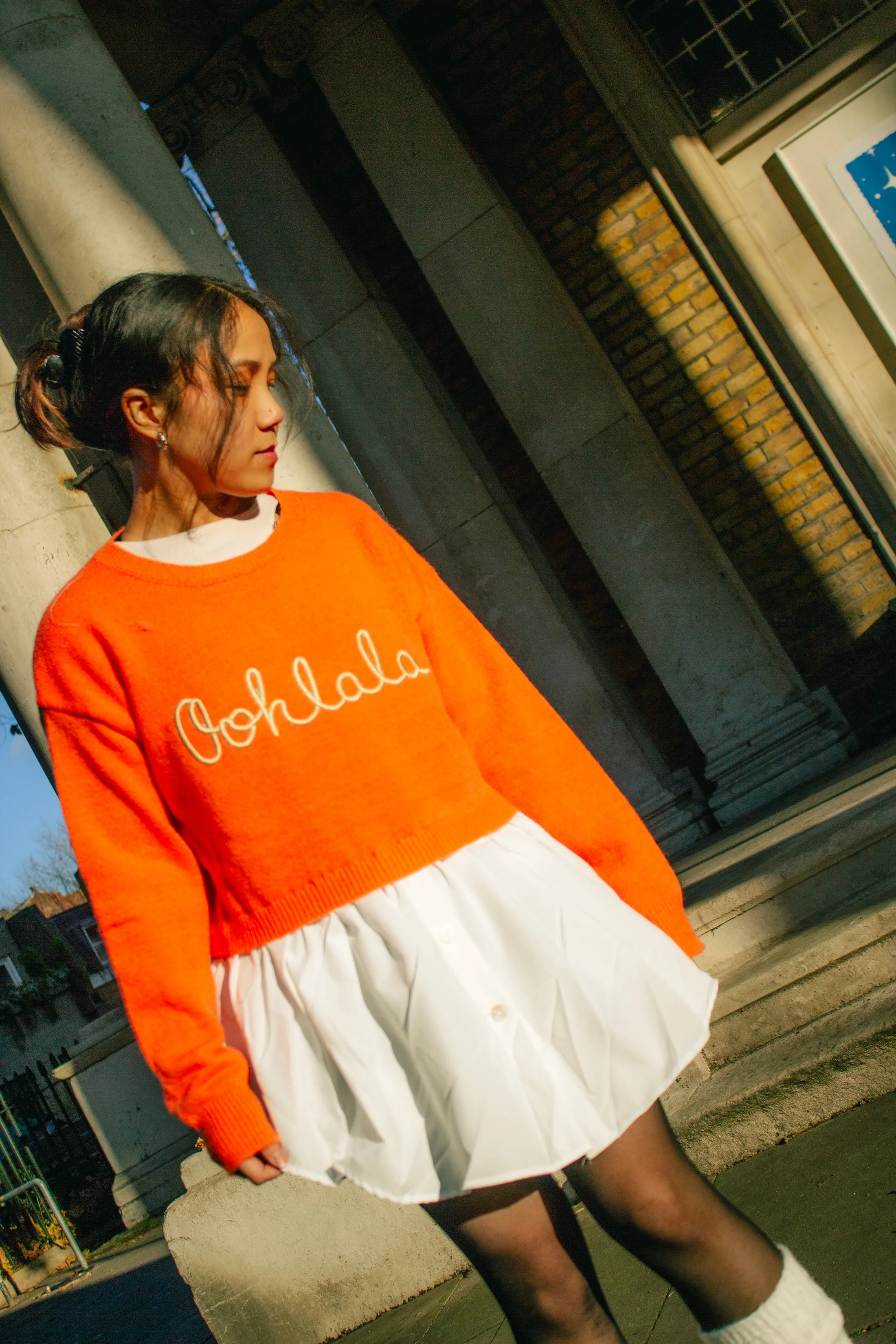 Jumper Shirt Layered Knit