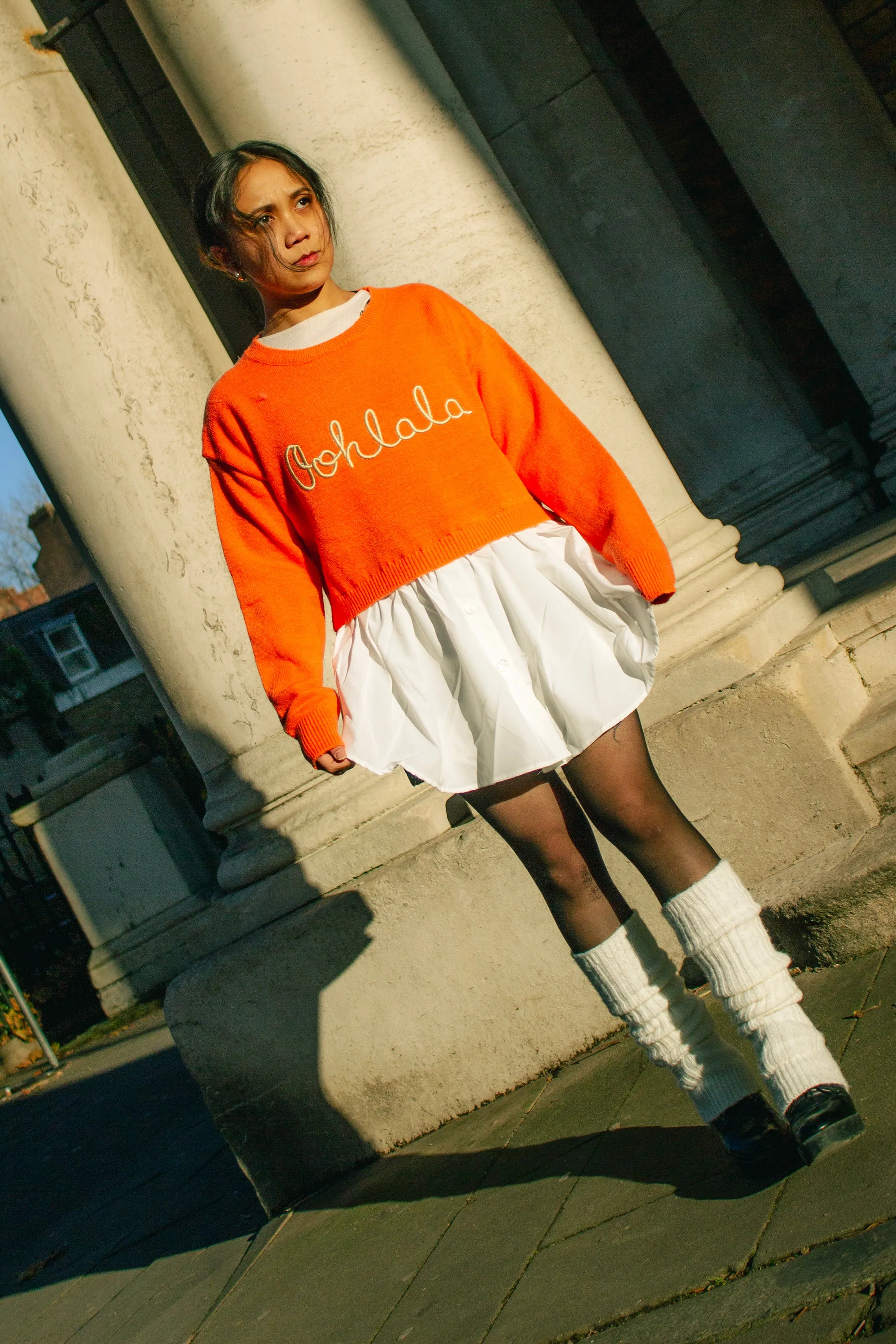 Jumper Shirt Layered Knit