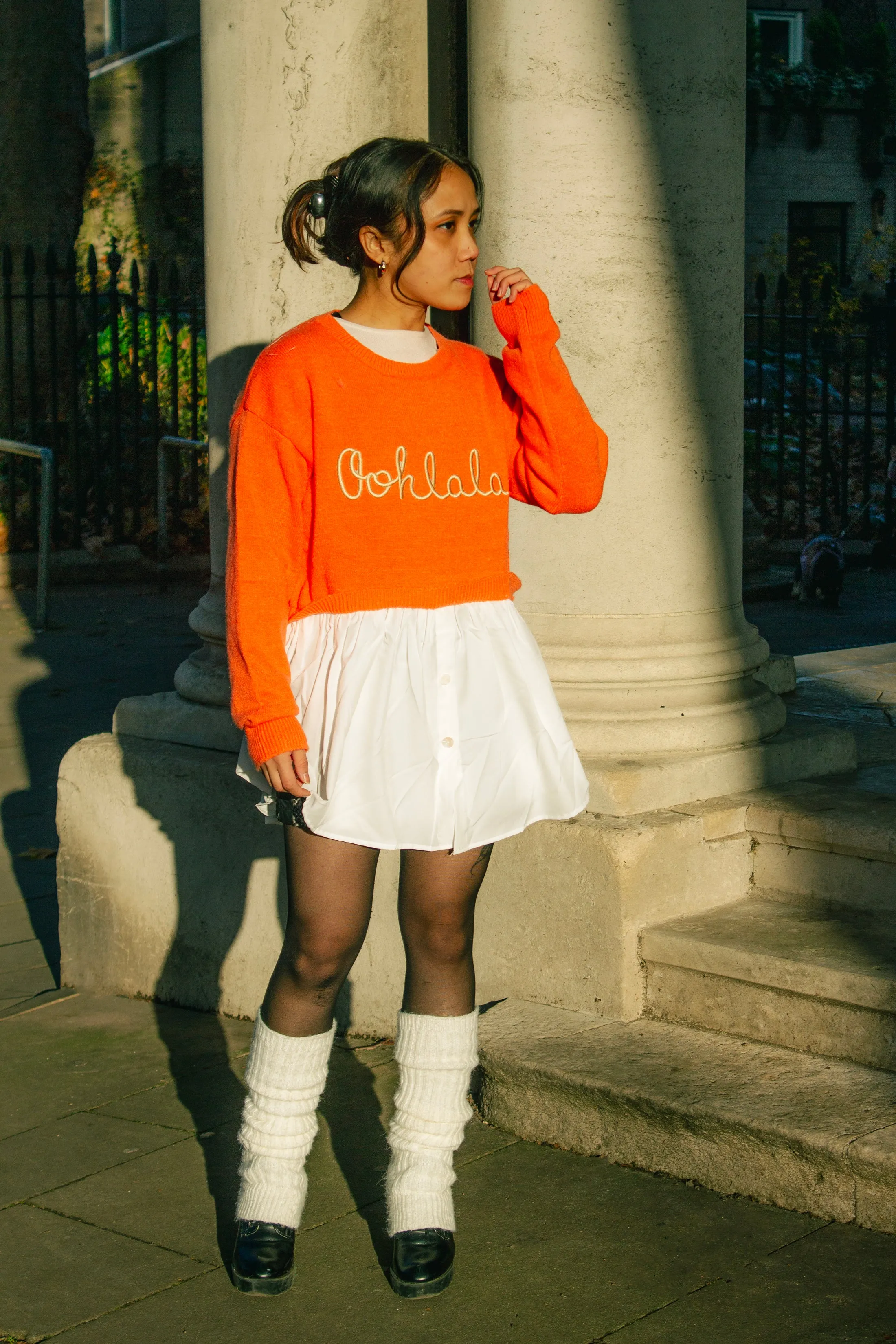 Jumper Shirt Layered Knit