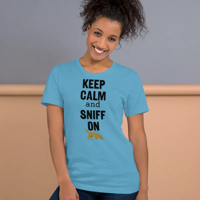 Keep Calm & Sniff On Nose & Scent Work T-Shirts - Light
