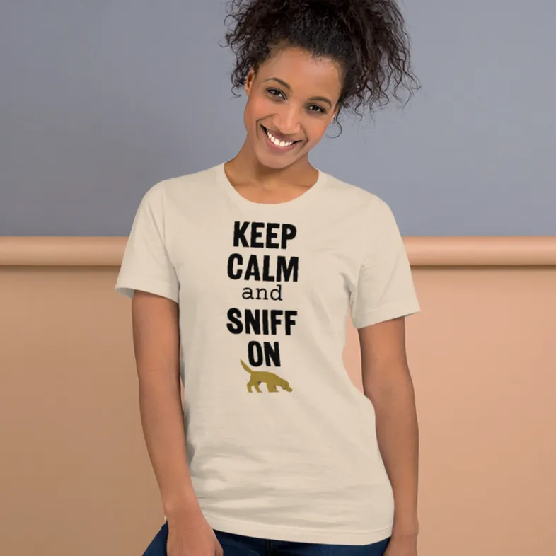 Keep Calm & Sniff On Nose & Scent Work T-Shirts - Light