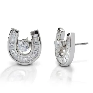 Kelly Herd S Slv Baquette Horseshoe Earrings