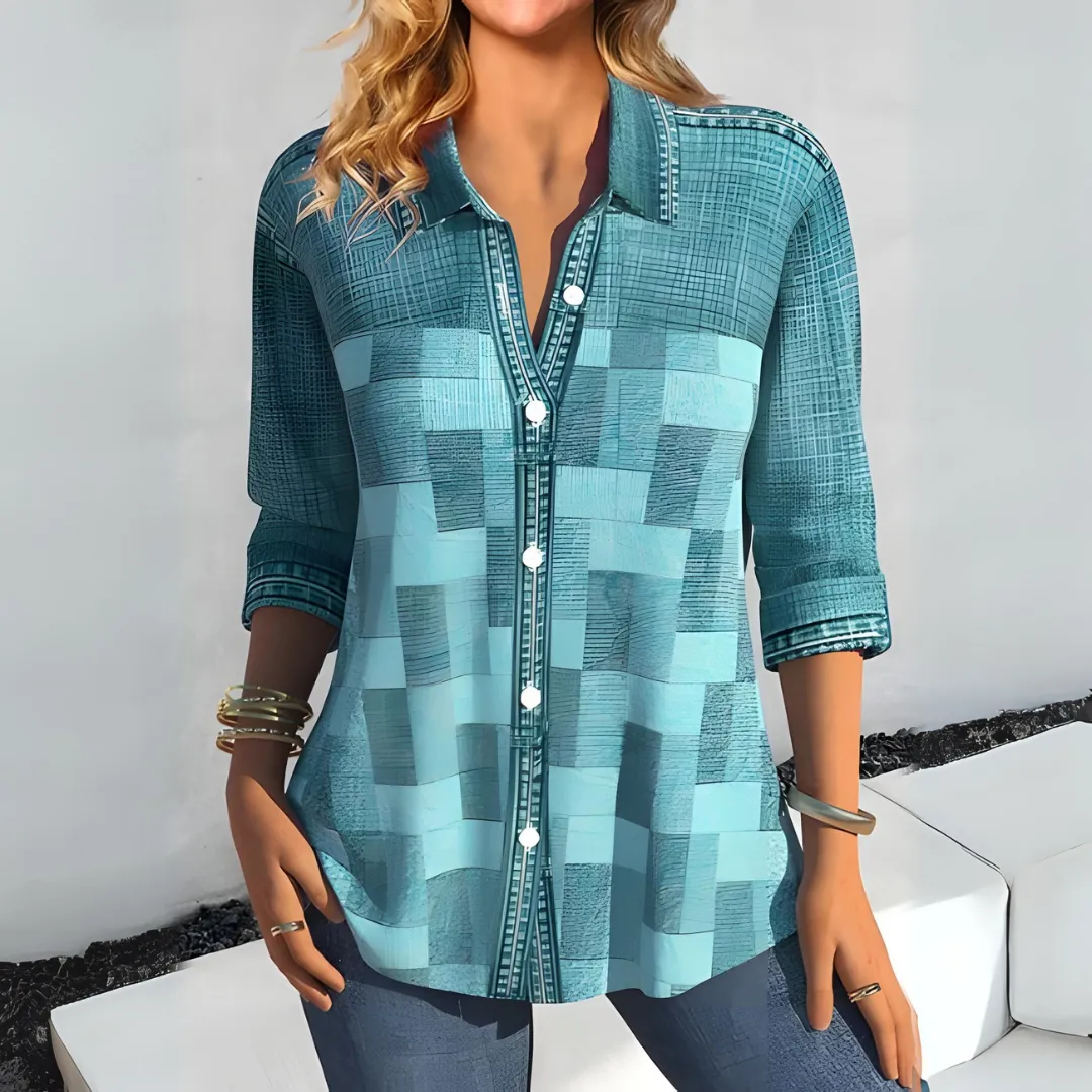 Kezia - Casual Checked Blouse for Women