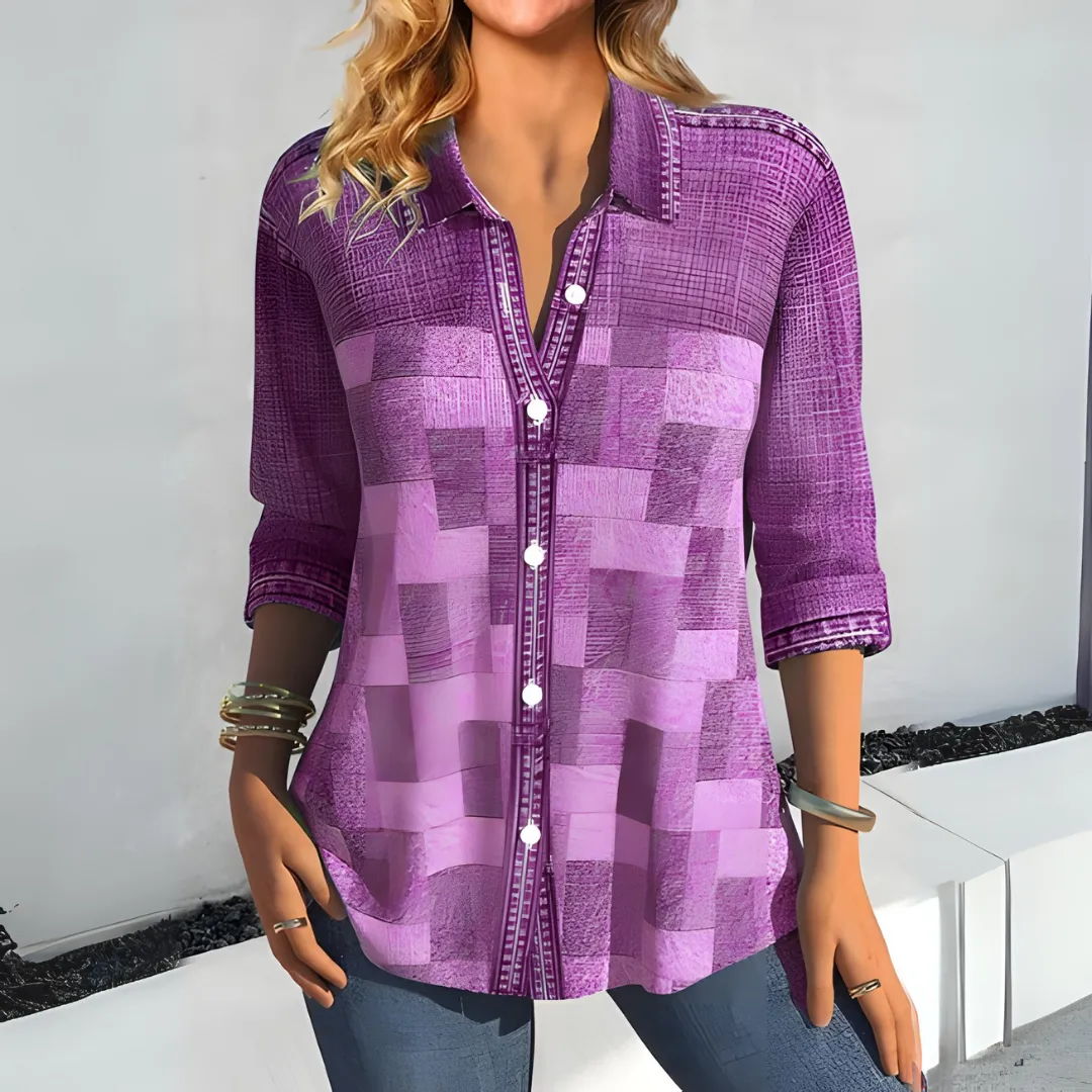 Kezia - Checked Blouse for Ladies - Trendy & Versatile