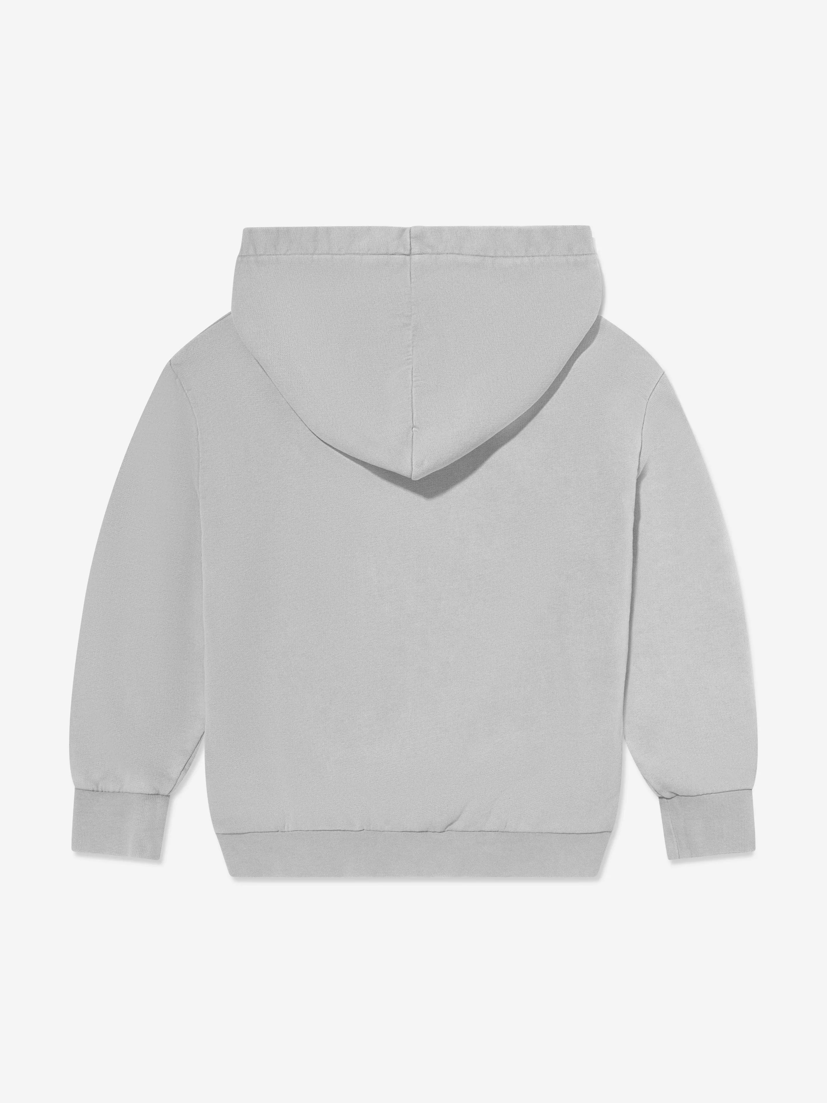 Kids Patchwork Applique Hoodie in Grey