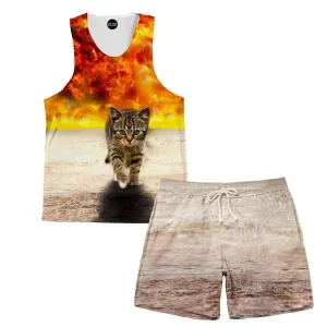 Kitty Explosion Tank and Shorts Rave Outfit