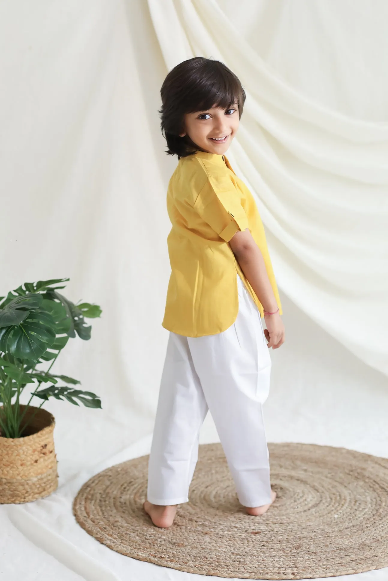 Klingaru Short Kurta - Soft Yellow