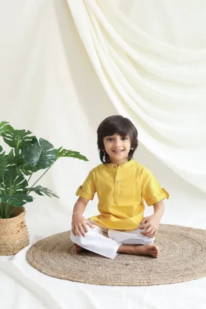 Klingaru Short Kurta - Soft Yellow