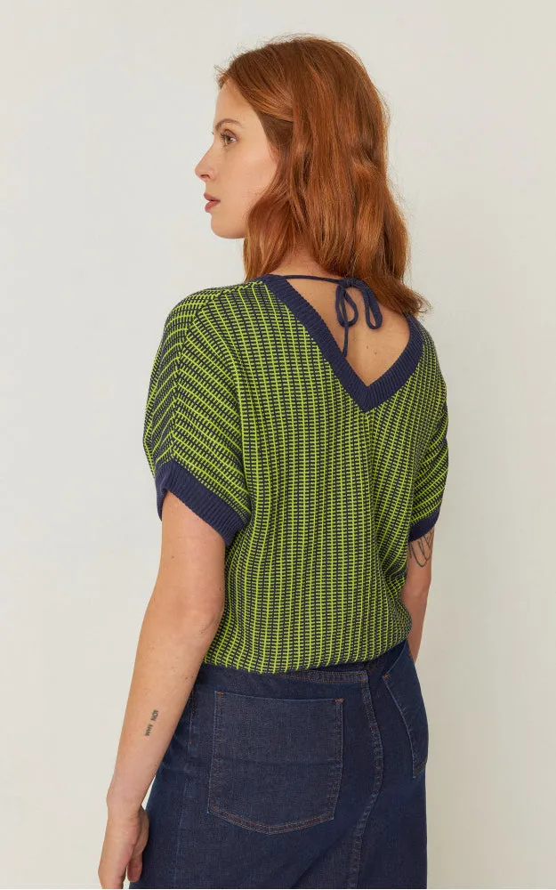 Kloe Sweater Multicolour Acid Green