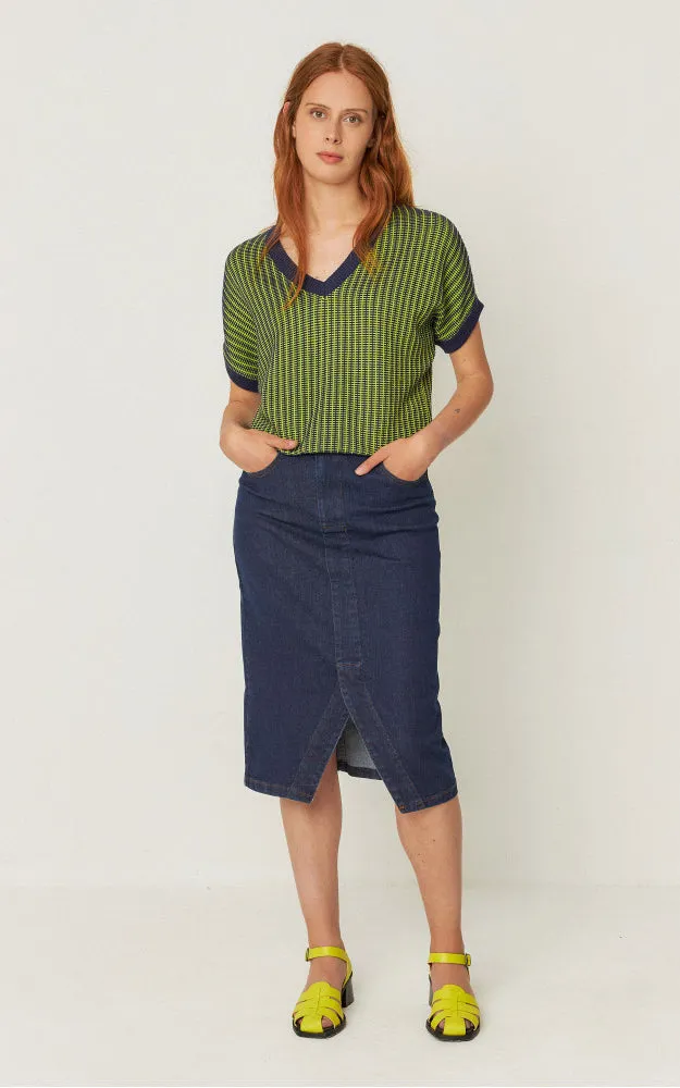 Kloe Sweater Multicolour Acid Green